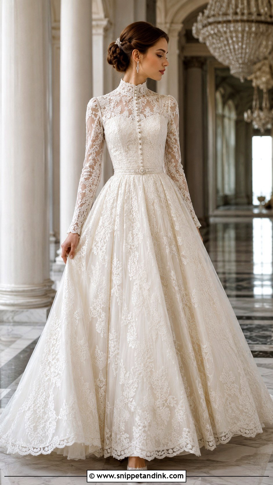 Victorian High Neck Wedding Dress - Snippet and Ink - 20 Extravagant Wedding Dress Ideas
