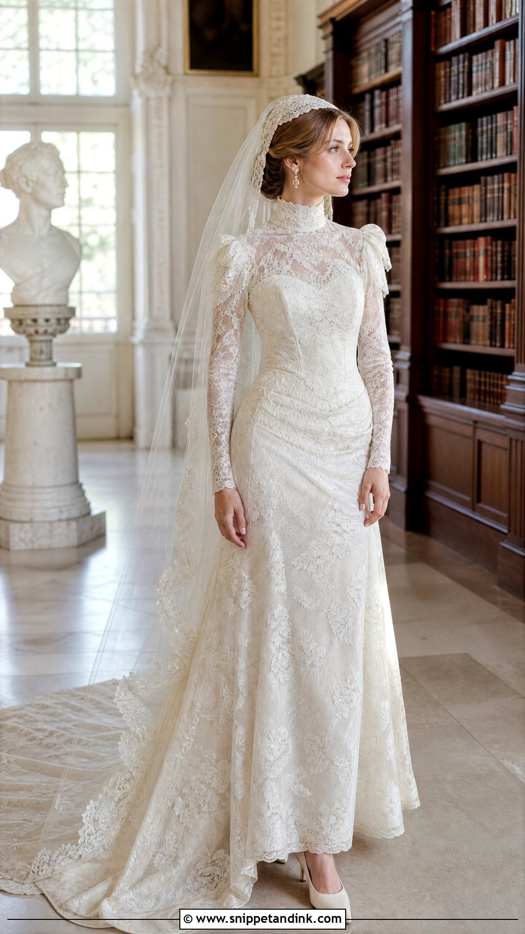 Victorian High Neck Wedding Dress - Snippet and Ink - 20 Over the Top Wedding Dress Ideas