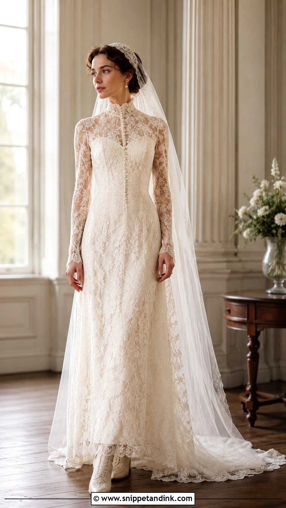 Victorian High Neck Wedding Dress - Snippet and Ink - 20 Eccentric Wedding Dress Ideas