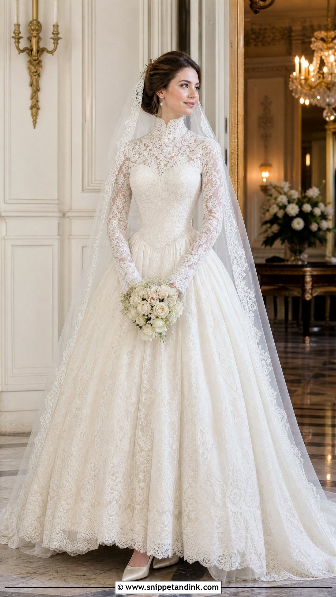 Victorian Lace Ball Gown Wedding Dress - Snippet and Ink - 20 Victoria Wedding Dress Ideas