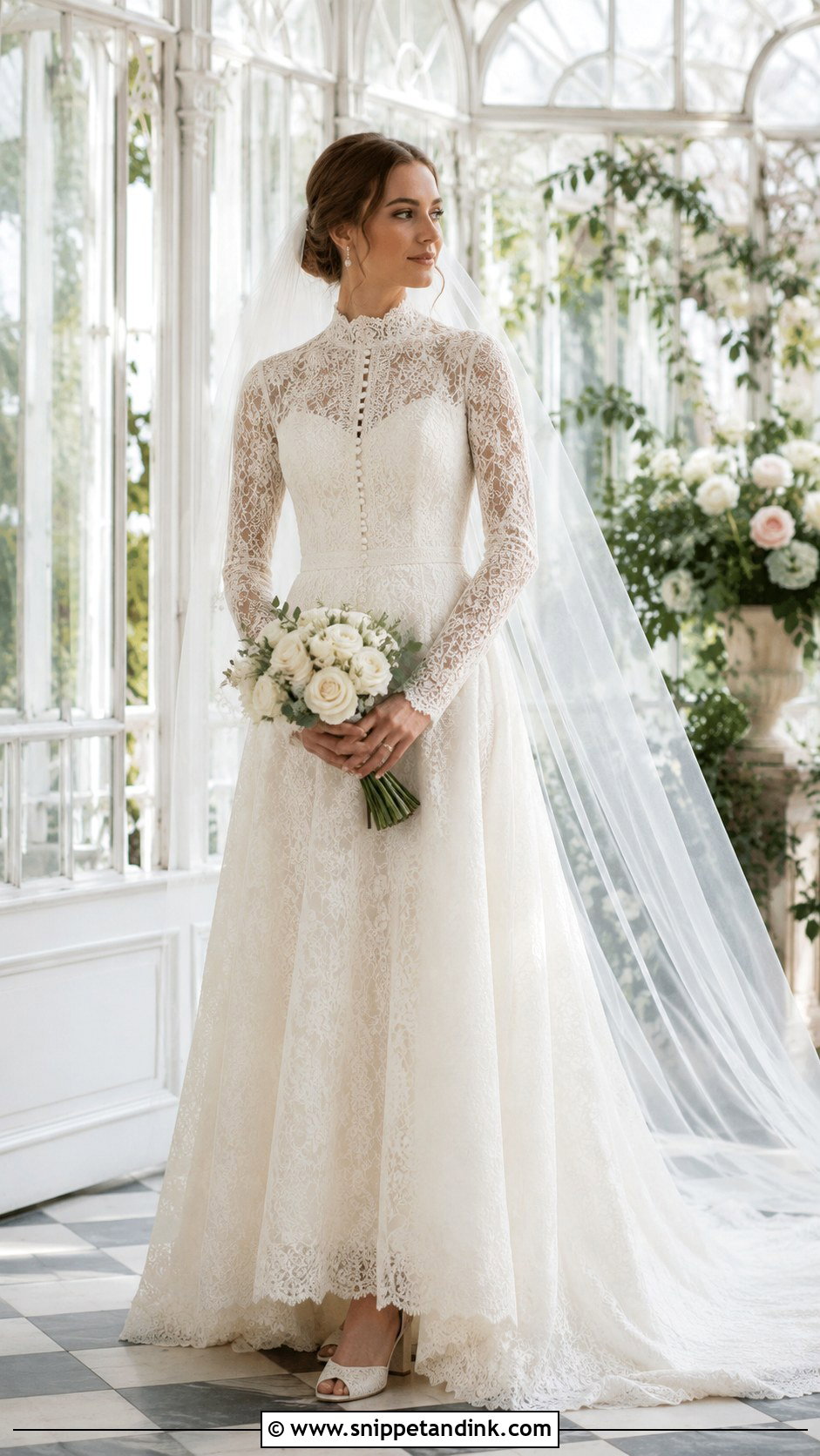 Victorian Lace Long Sleeve Wedding Dress - Snippet and Ink - 20 Fairytale Wedding Dress Long Sleeve Ideas