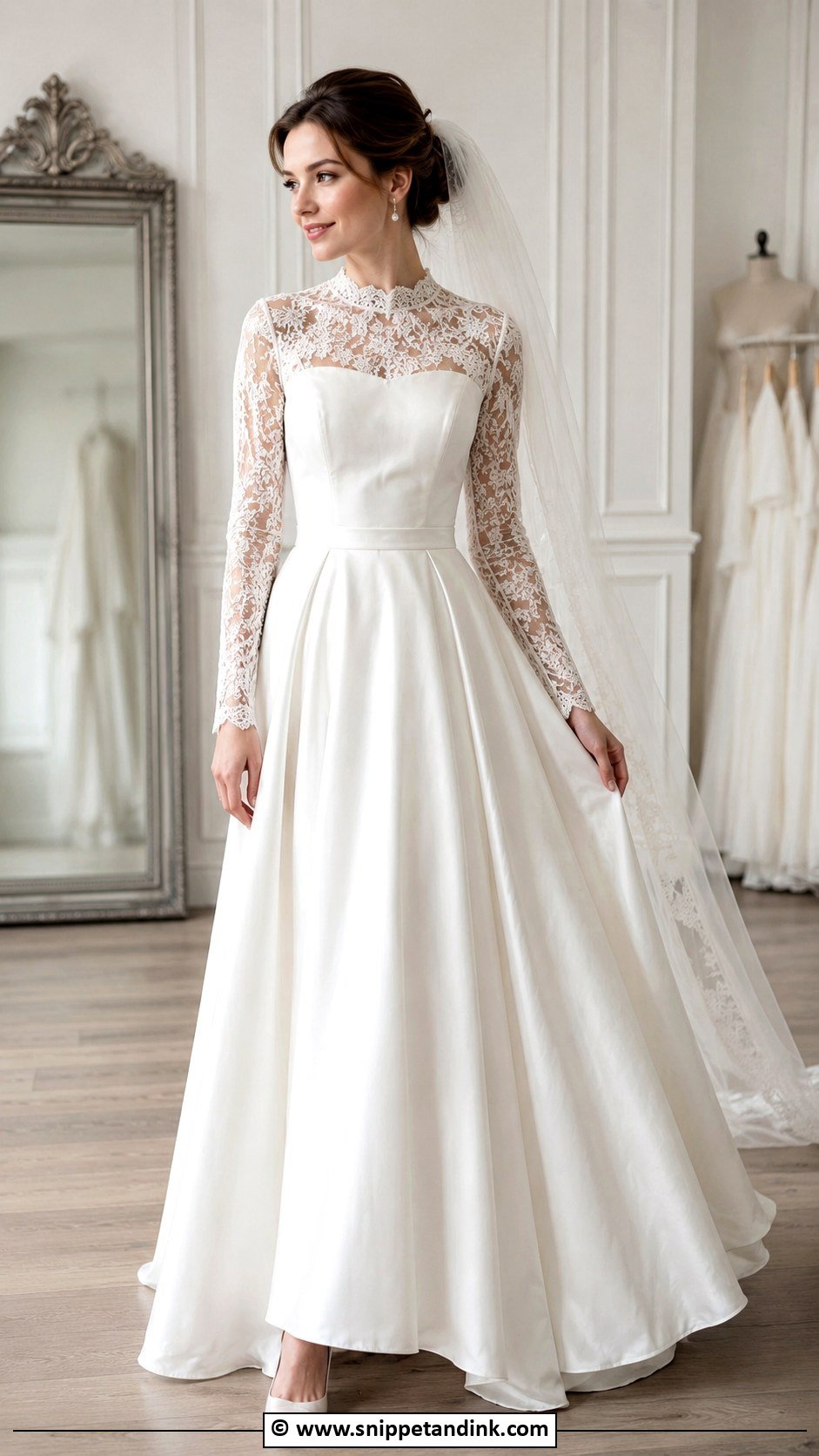 Victorian Lace Sleeve Wedding Dress - Snippet and Ink - 30 Victorian Wedding Dress Ideas