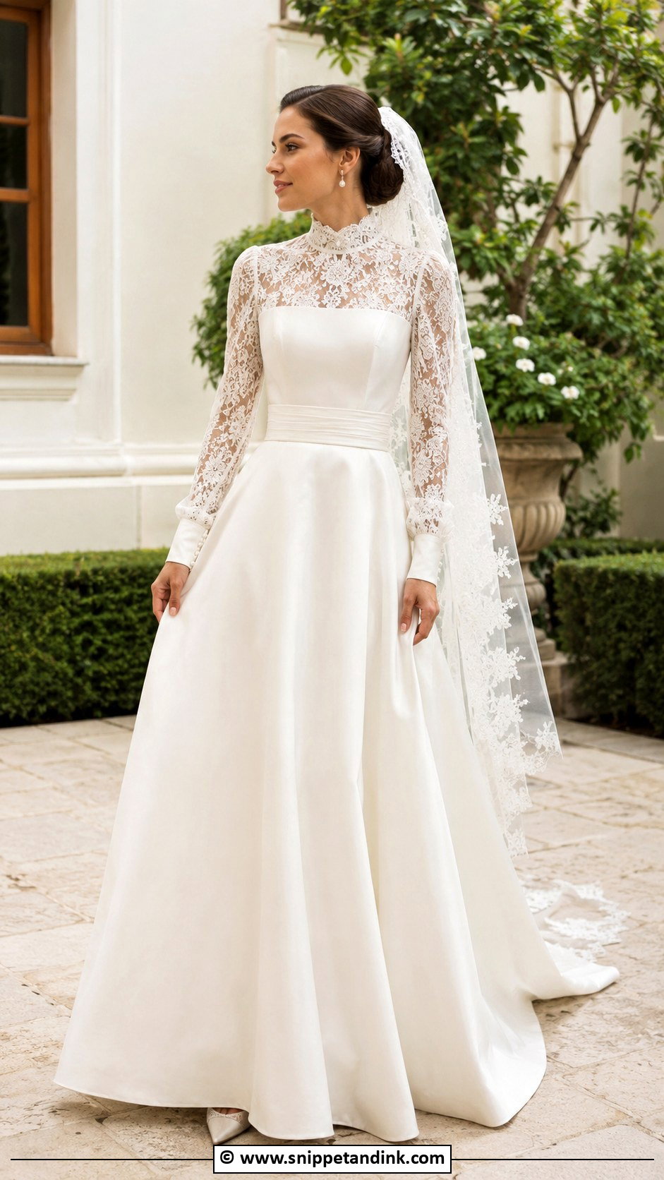 Victorian Lace Sleeve Wedding Dress - Snippet and Ink - 25 Victorian Era Wedding Dress Ideas
