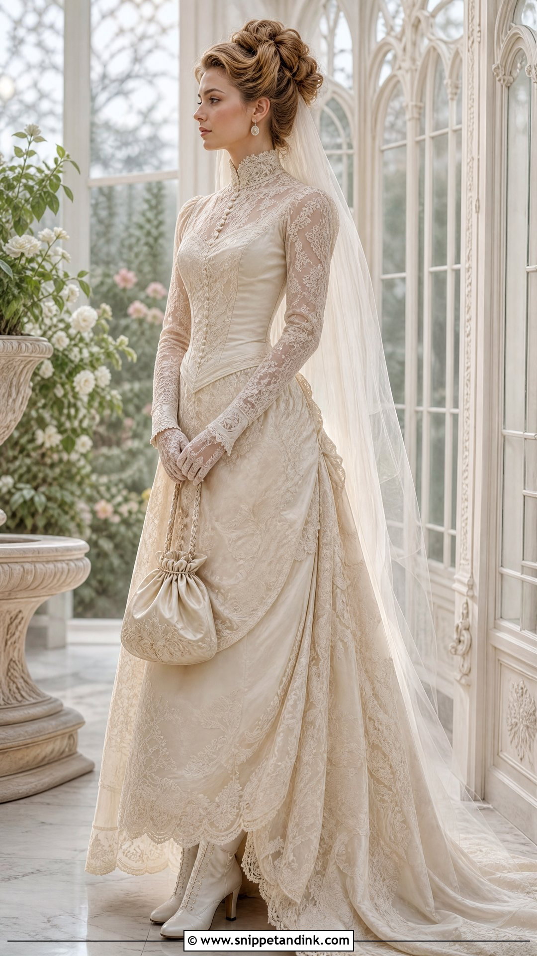 Victorian Lace Vintage Bride Outfit - Snippet and Ink - 20 Vintage Brides Ideas