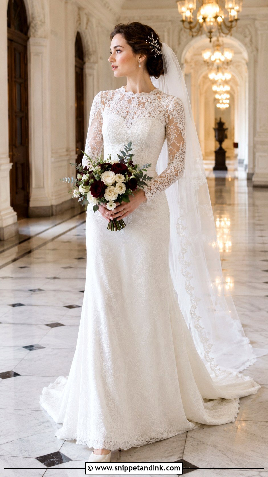 Victorian Long Sleeve Wedding Dress - Snippet and Ink - 25 Victorian Inspired Wedding Dress Ideas