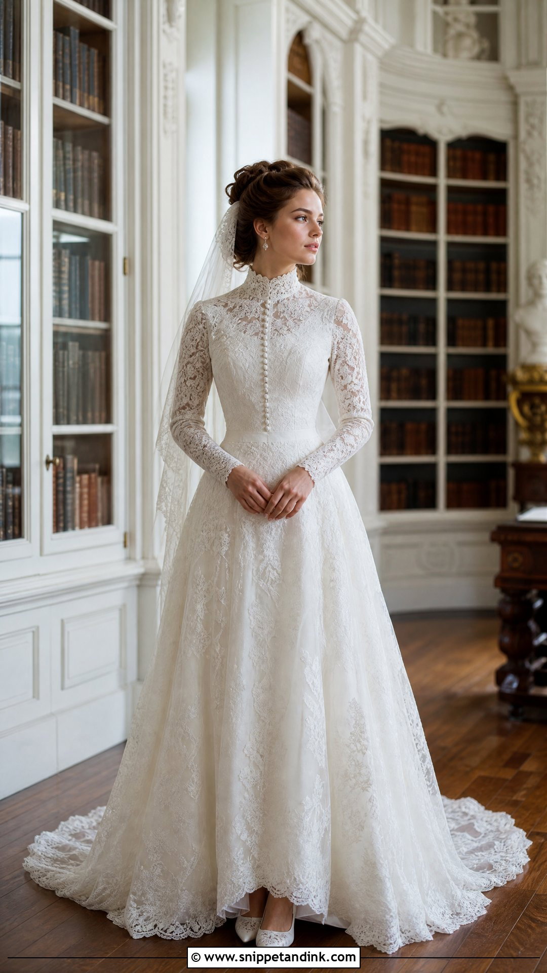 Victorian Long Sleeve Wedding Gown - Snippet and Ink - 20 Wedding Gown Long Sleeve Ideas