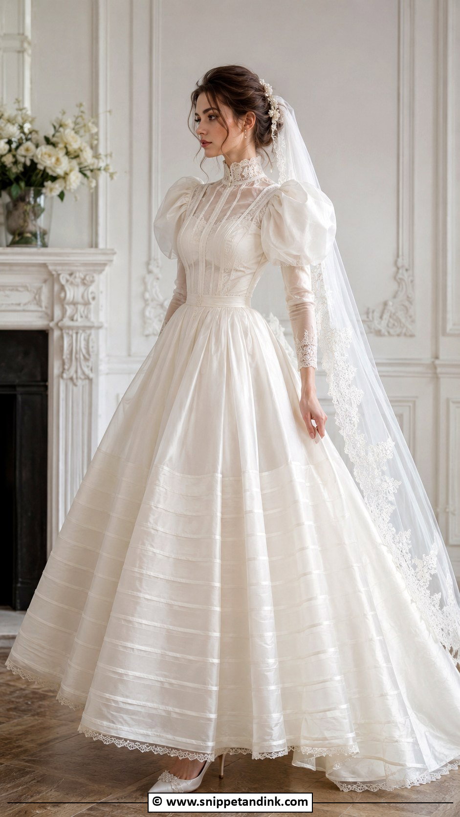 Victorian Organza Wedding Dress - Snippet and Ink - 30 Victorian Wedding Dress Ideas