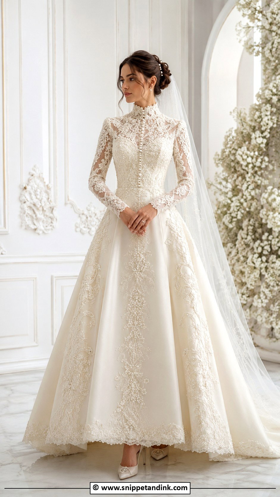Victorian Pearl Wedding Dress - Snippet and Ink - 30 Victorian Wedding Dress Ideas