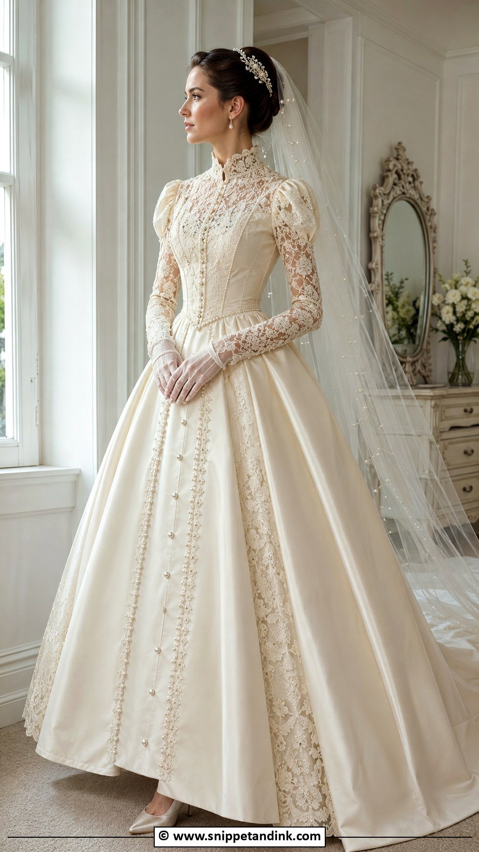 Victorian Pearl Wedding Dress - Snippet and Ink - 25 Victorian Era Wedding Dress Ideas