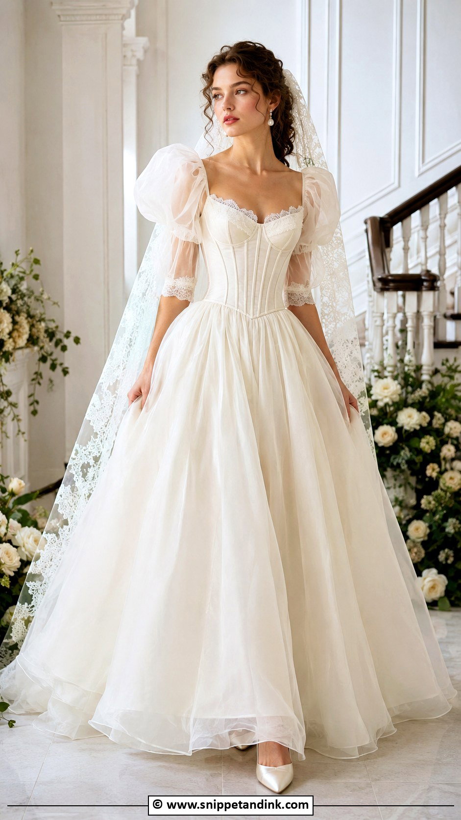 Victorian Puff Sleeve Wedding Dress - Snippet and Ink - 30 Victorian Wedding Dress Ideas
