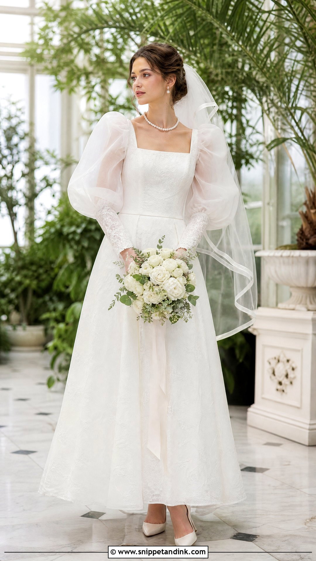 Victorian Puff Sleeve Wedding Dress - Snippet and Ink - 20 Victoria Wedding Dress Ideas