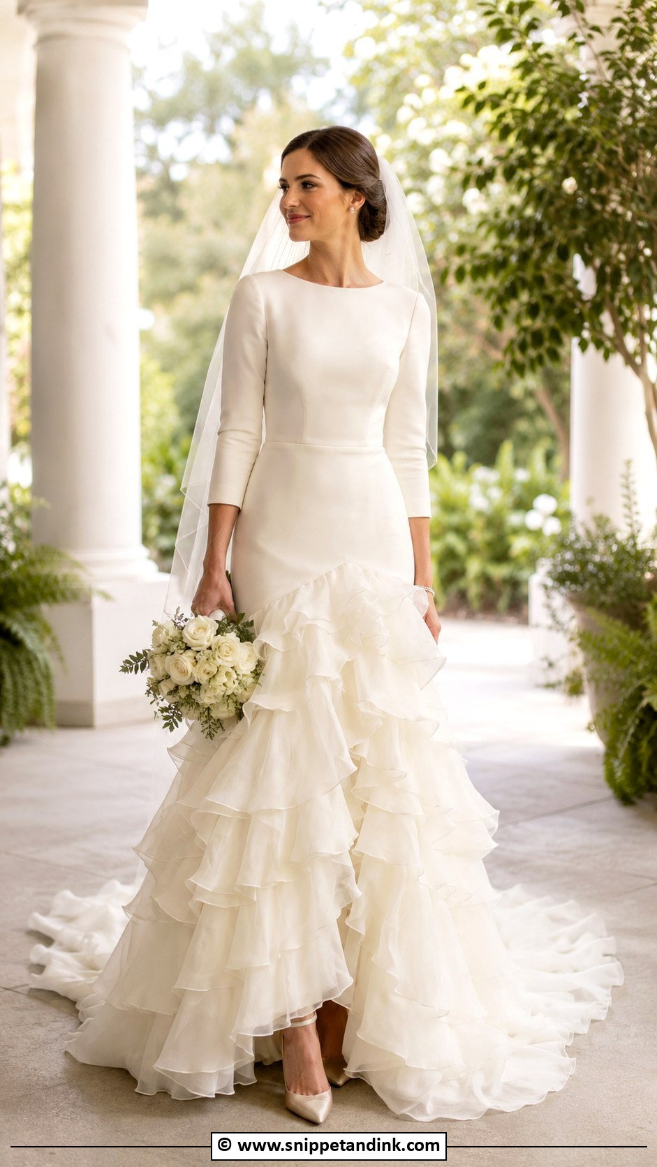 Victorian Ruffle Skirt Wedding Dress - Snippet and Ink - 25 Victorian Era Wedding Dress Ideas