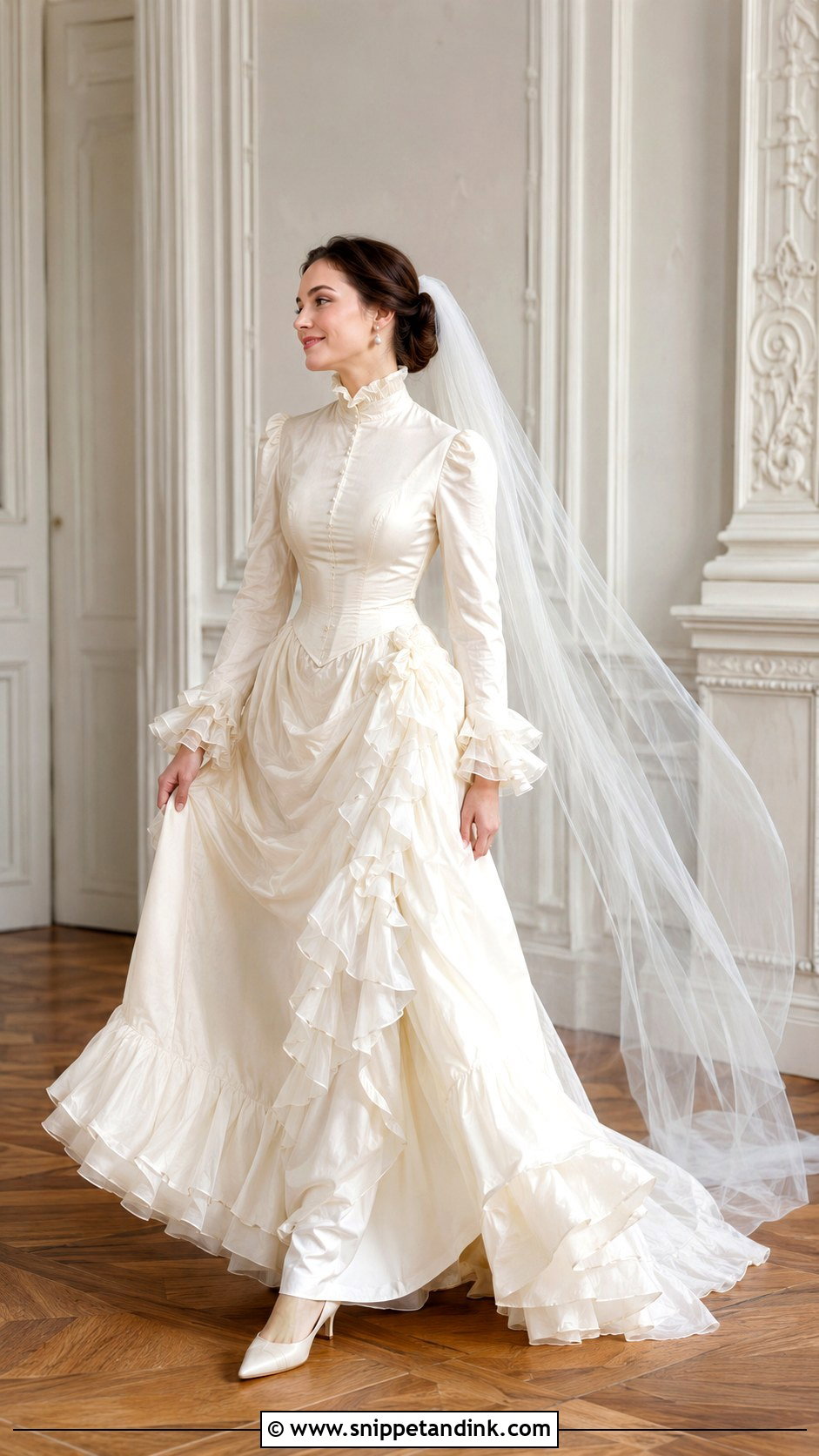 Victorian Ruffle Wedding Dress - Snippet and Ink - 25 Victorian Inspired Wedding Dress Ideas