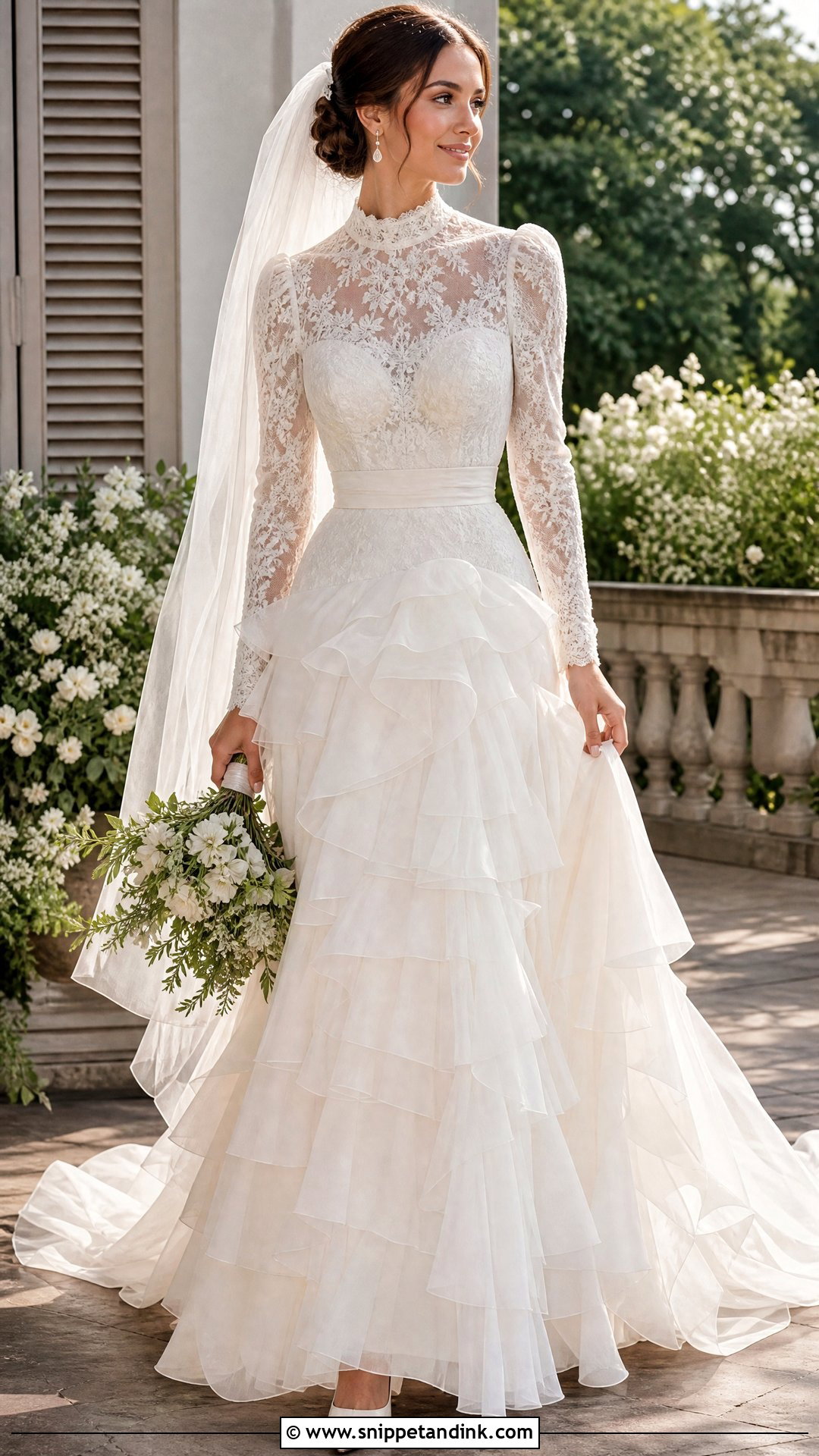 Victorian Ruffle Wedding Dress - Snippet and Ink - 20 Victoria Wedding Dress Ideas