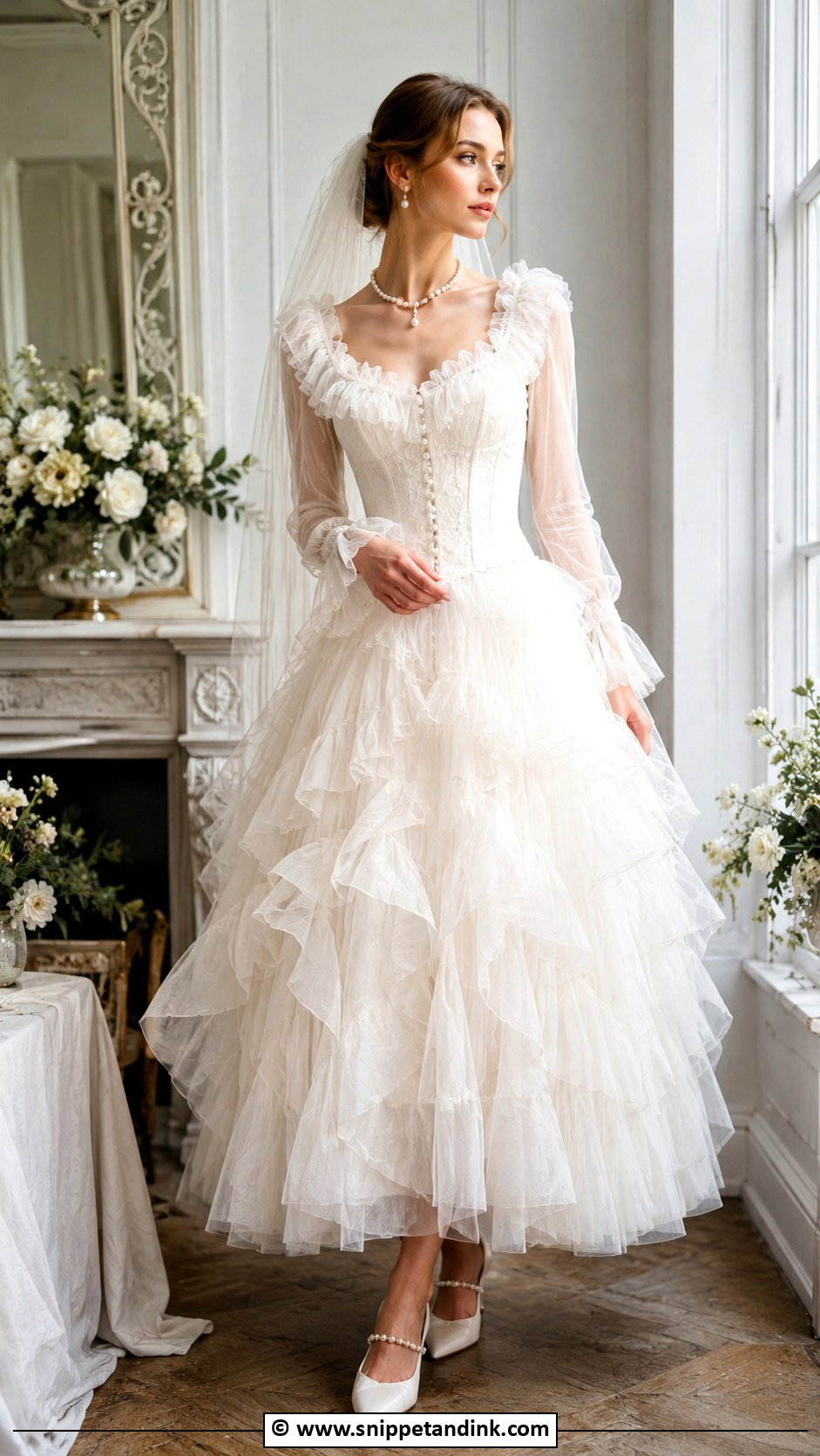 Victorian Ruffle Wedding Dress - Snippet and Ink - 30 Victorian Wedding Dress Ideas