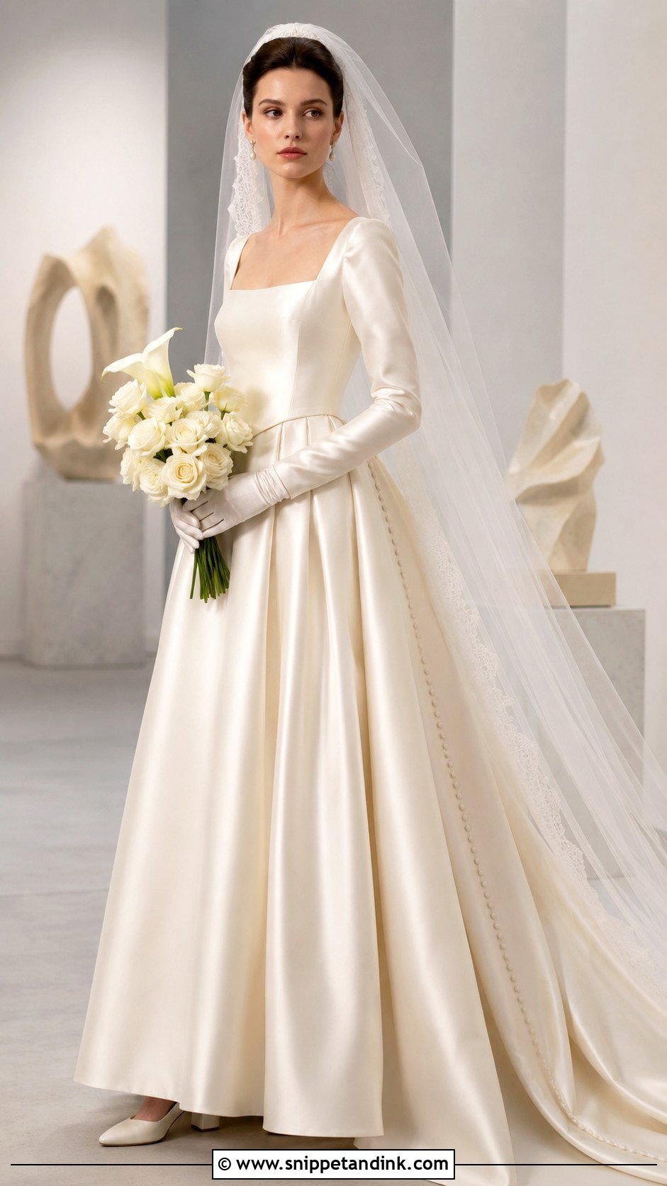 Victorian Satin Wedding Dress - Snippet and Ink - 20 1800 Wedding Dress Ideas