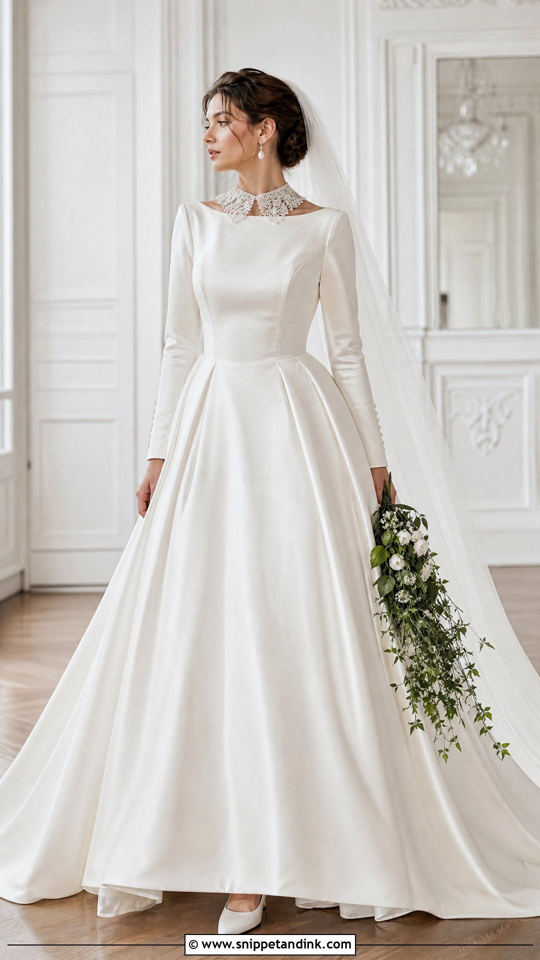 Victorian Satin Wedding Dress - Snippet and Ink - 20 Victoria Wedding Dress Ideas