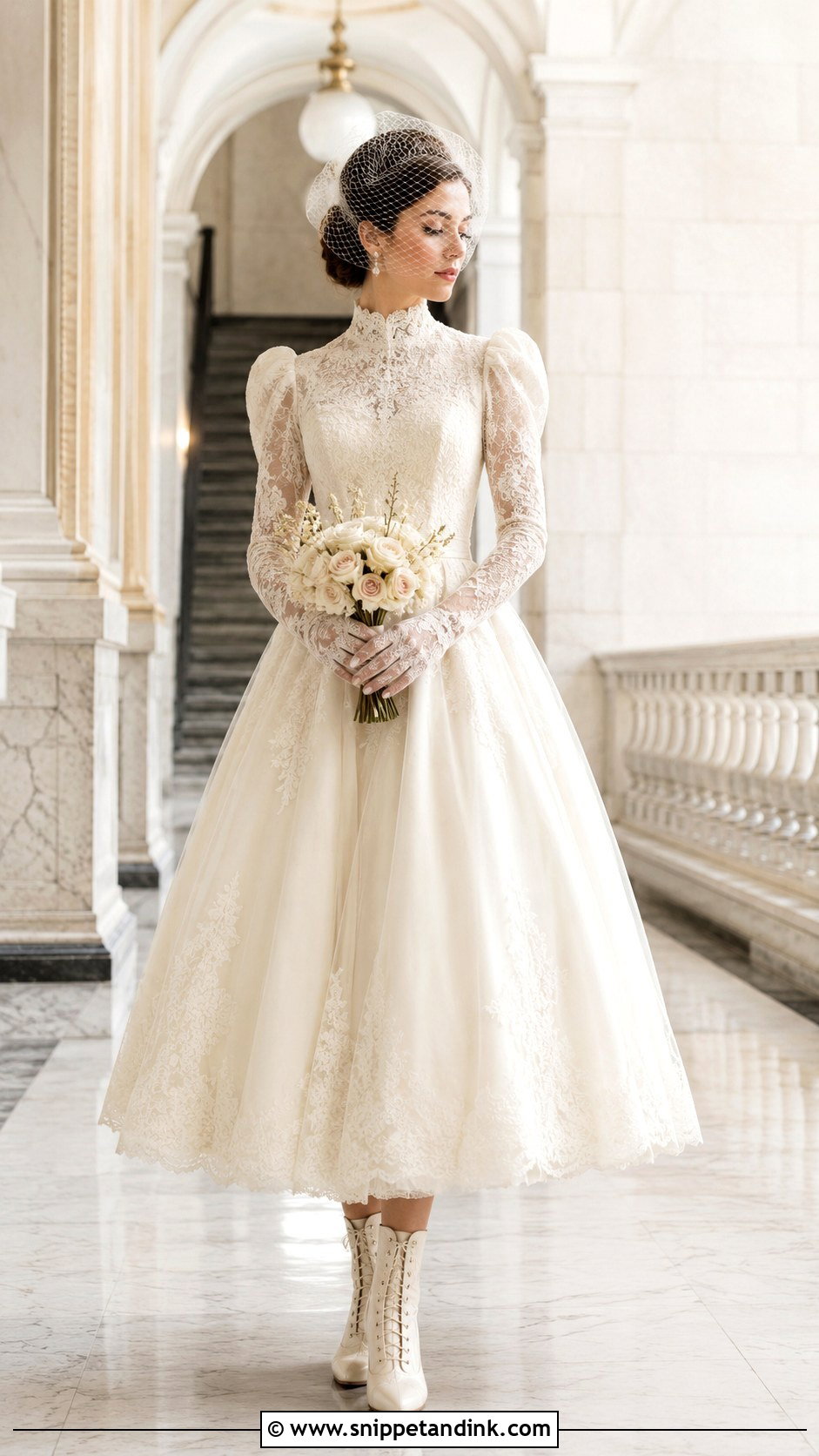 Victorian Tea Length Wedding Dress - Snippet and Ink - 25 Victorian Style Wedding Dress Ideas