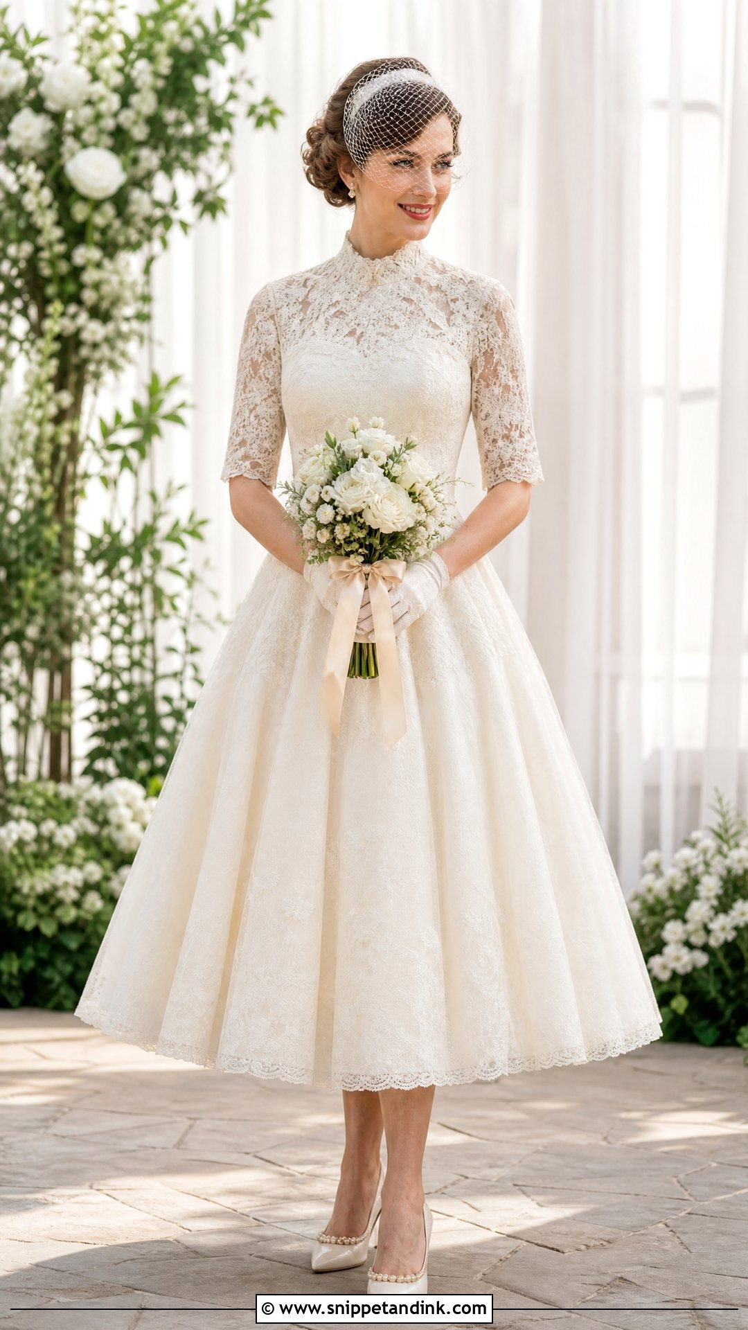 Victorian Tea Length Wedding Dress - Snippet and Ink - 20 Victoria Wedding Dress Ideas