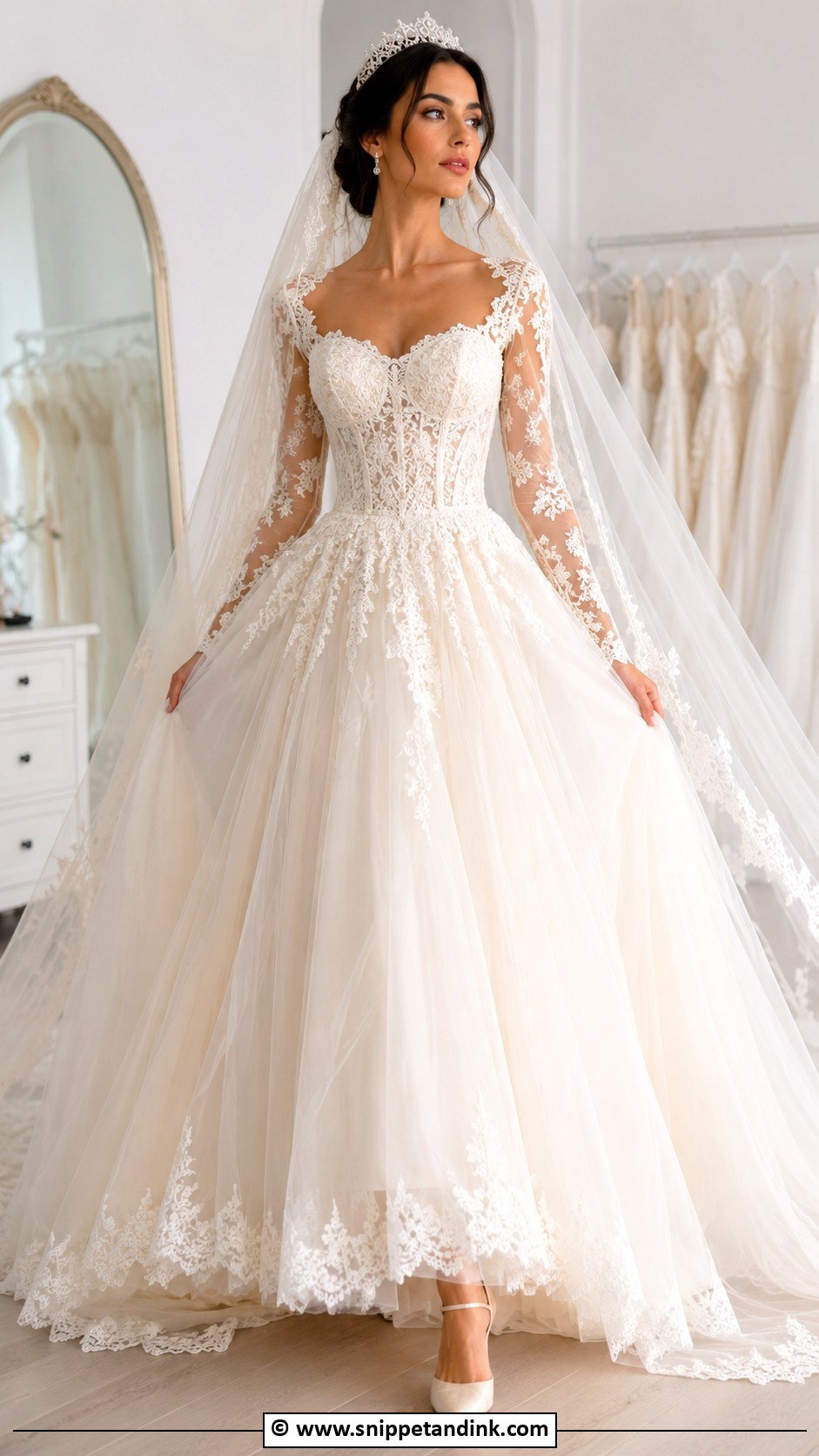 Victorian Tulle Ball Gown Wedding Dress - Snippet and Ink - 25 Victorian Era Wedding Dress Ideas