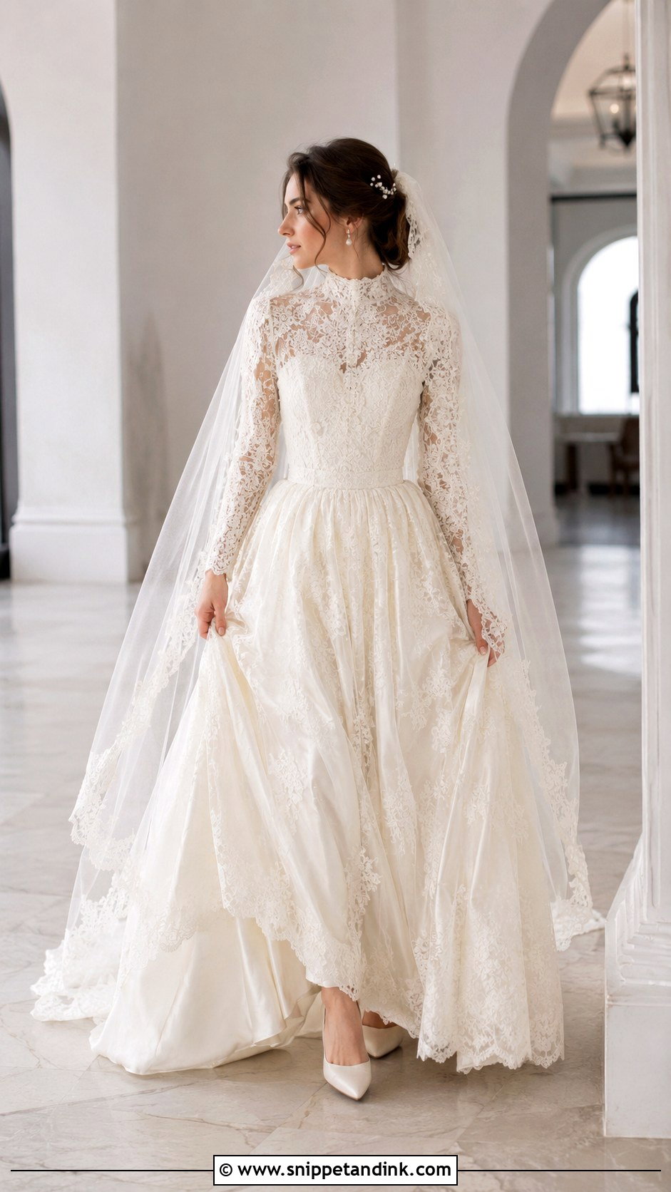 Victorian Veil Wedding Dress - Snippet and Ink - 25 Victorian Style Wedding Dress Ideas