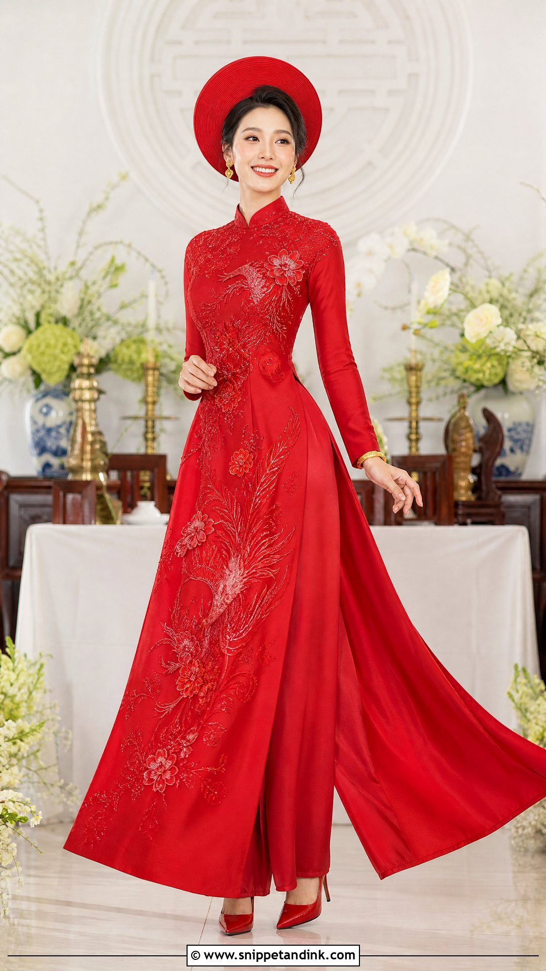 Vietnamese Ao Dai Bridal Dress - Snippet and Ink - 20 Traditional Bridal Dresses