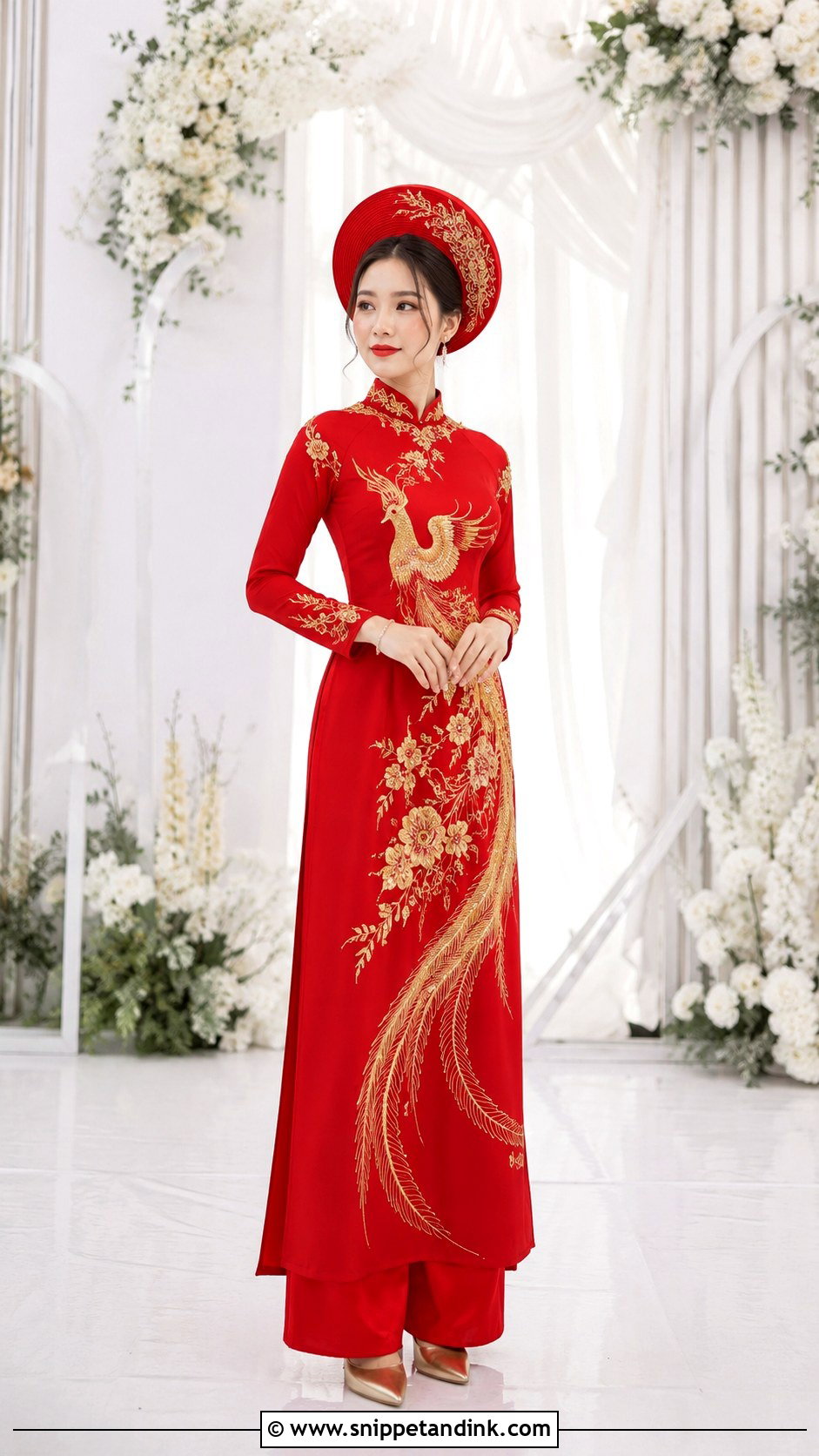 Vietnamese Ao Dai Wedding Dress - Snippet and Ink - 20 Eastern Wedding Dresses