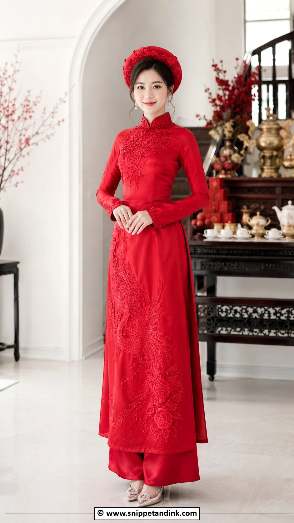 Vietnamese Bridal Ao Dai - Snippet and Ink - 30 Asian Bridal Dresses