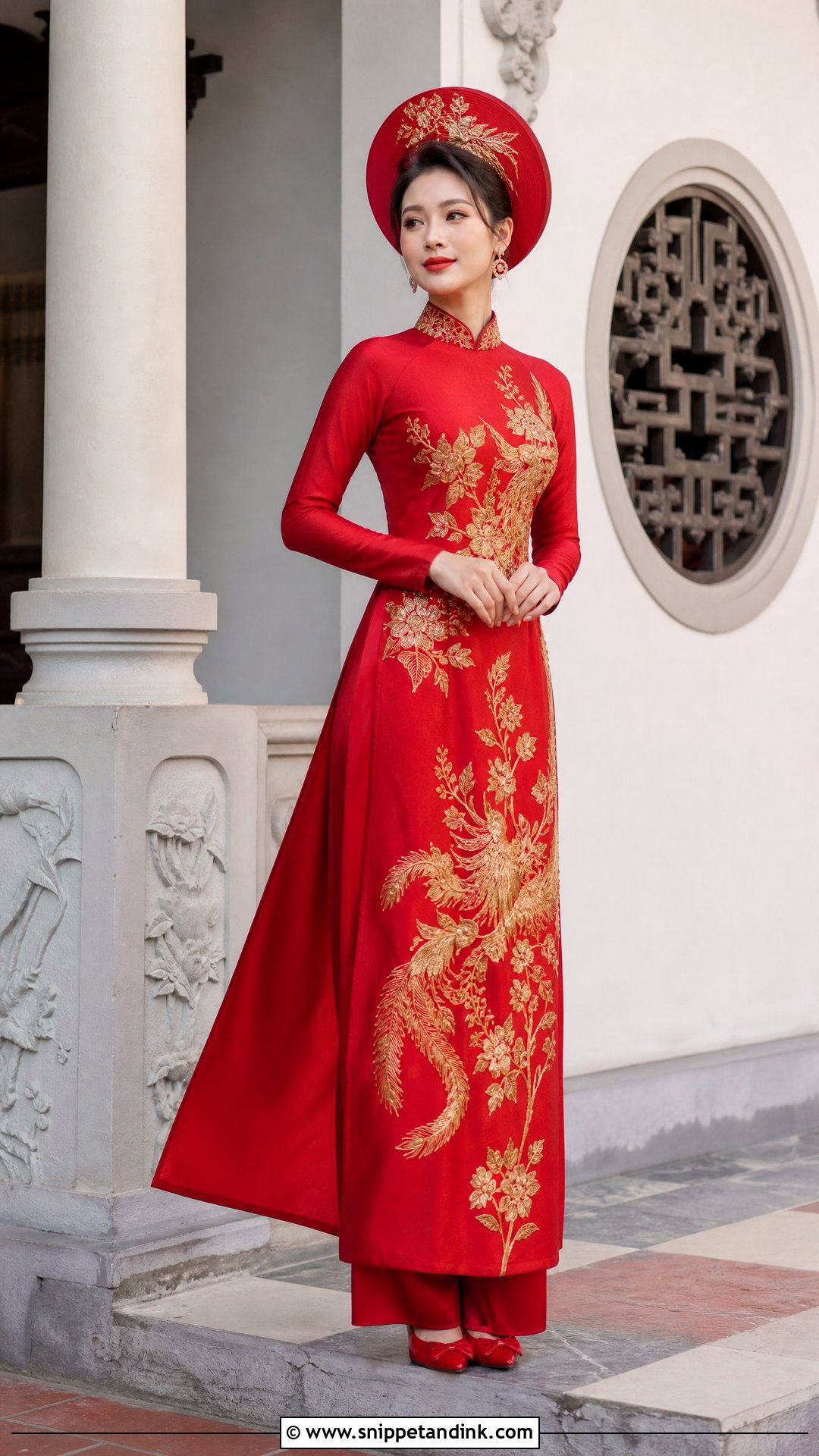 Vietnamese Red Ao Dai - Snippet and Ink - 20 Traditional Wedding Dress for Bride Ideas