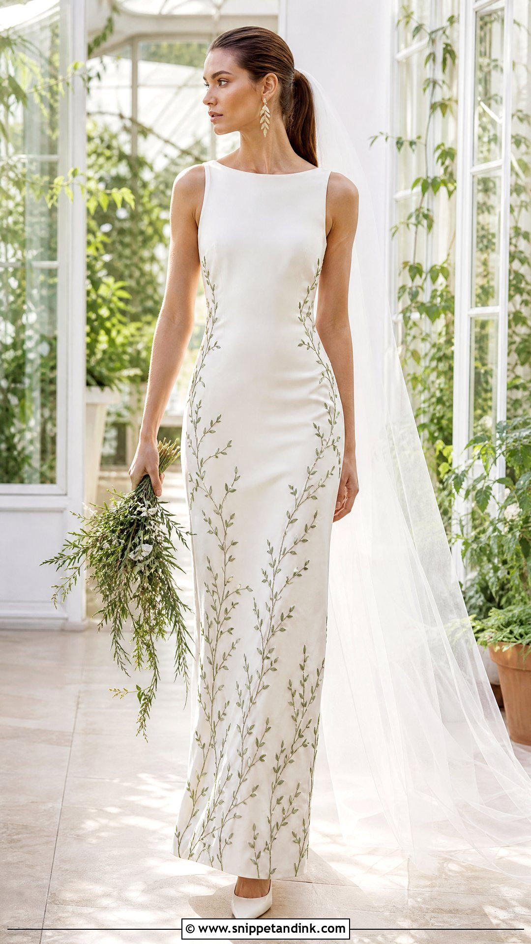 Vine Embroidered Wedding Dress - Snippet and Ink - 20 Wedding Dress Flowers Embroidery