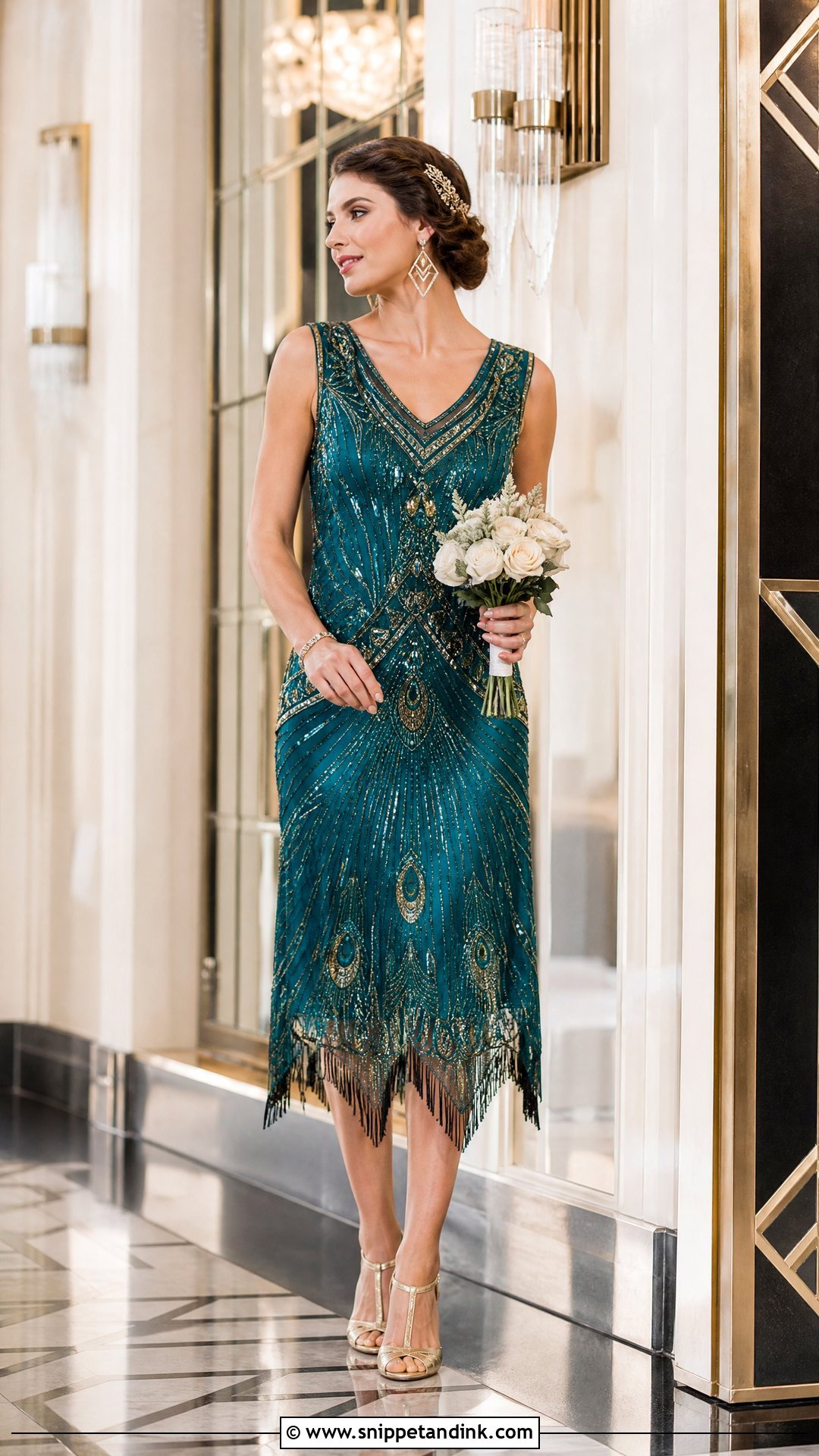 Vintage 1920s Peacock Wedding Dress - Snippet and Ink - 20 Peacock Wedding Dresses