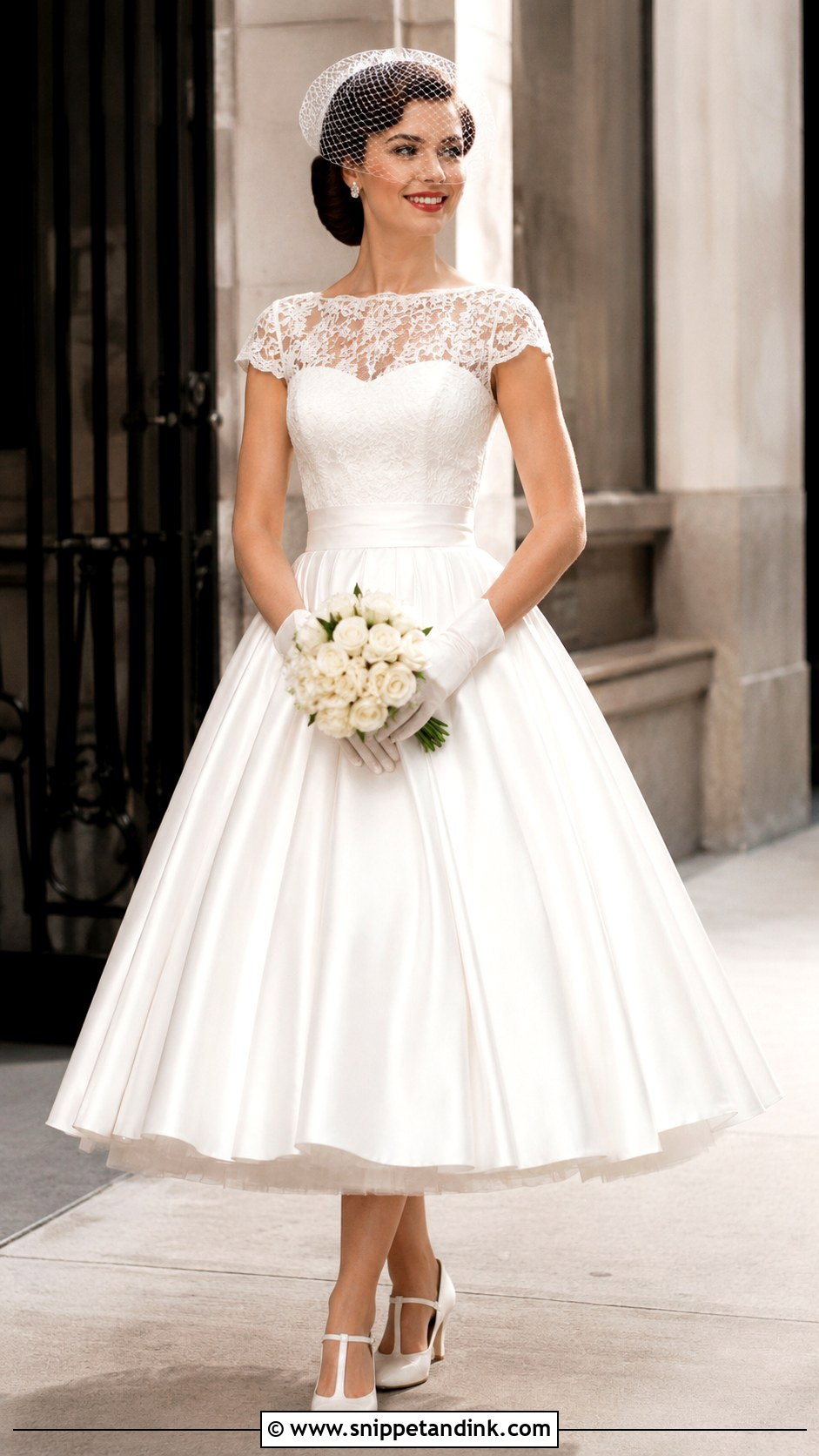 Vintage 1950s Ankle Length Wedding Dress - Snippet and Ink - 20 Ankle Wedding Dress Ideas