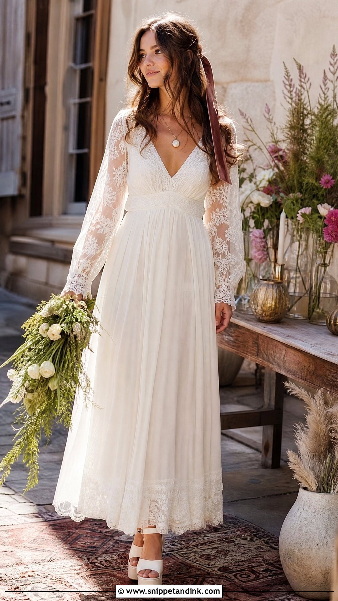 Vintage 1970s Hippie Wedding Dress - Snippet and Ink - 20 Hippie Wedding Dresses
