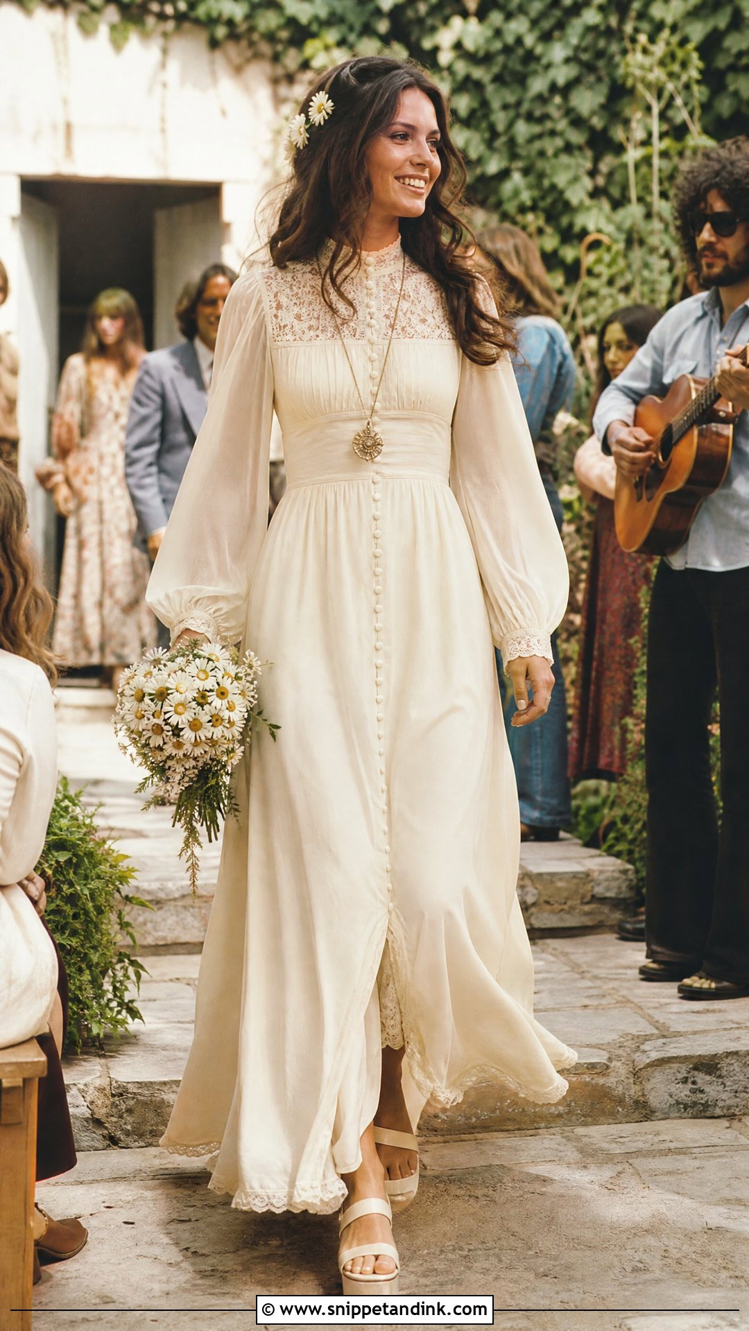 Vintage 1970s Hippie Wedding Dress - Snippet and Ink - 20 Hippie Wedding Dress Bohemian Ideas
