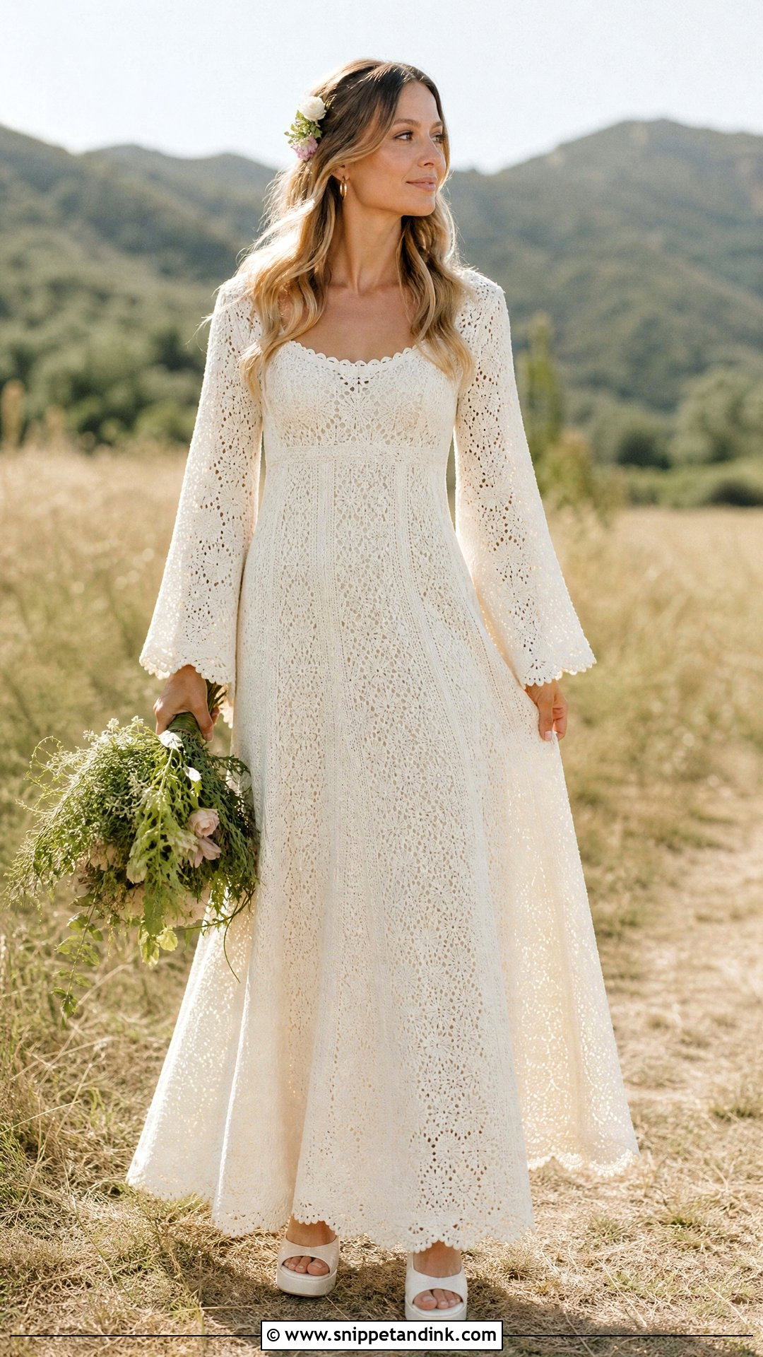 Vintage 1970s Knitted Wedding Dress - Snippet and Ink - 25 Knitted Wedding Dress Ideas