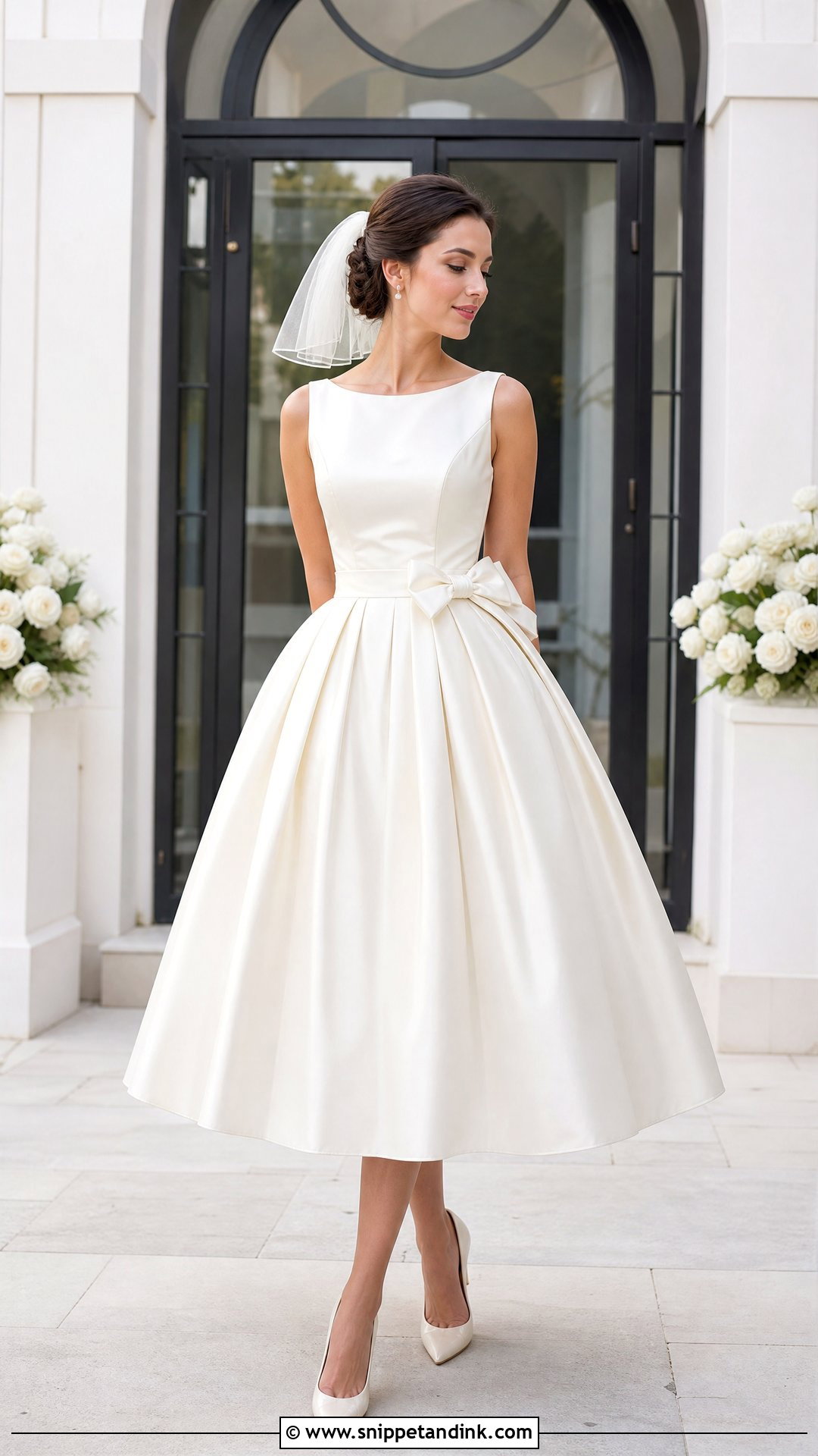 Vintage 50s Wedding Dress With Bow - Snippet and Ink - 20 Vintage 50s Wedding Dresses