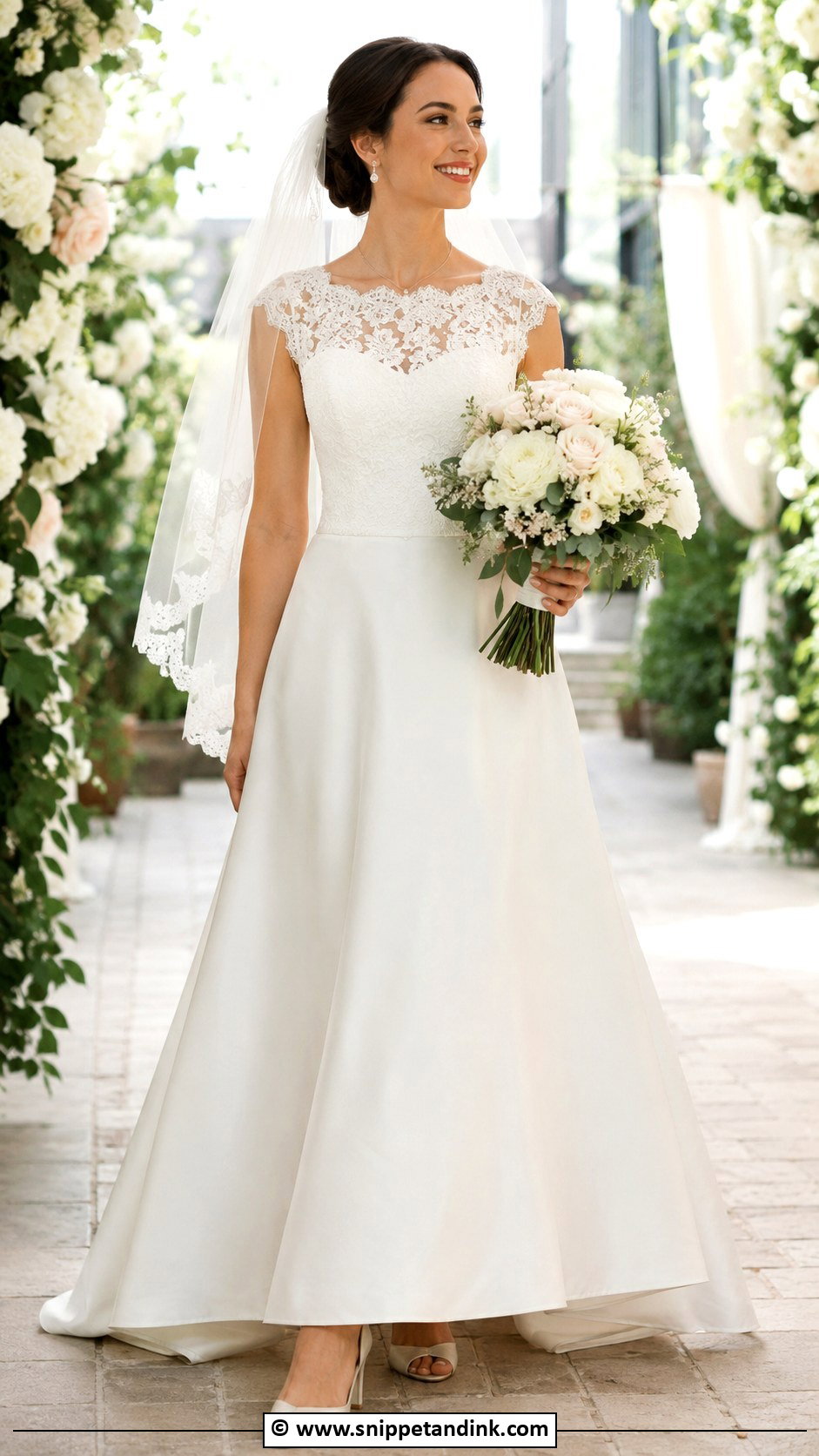 Vintage A Line Wedding Dress - Snippet and Ink - 25 Vintage Style Wedding Dresses