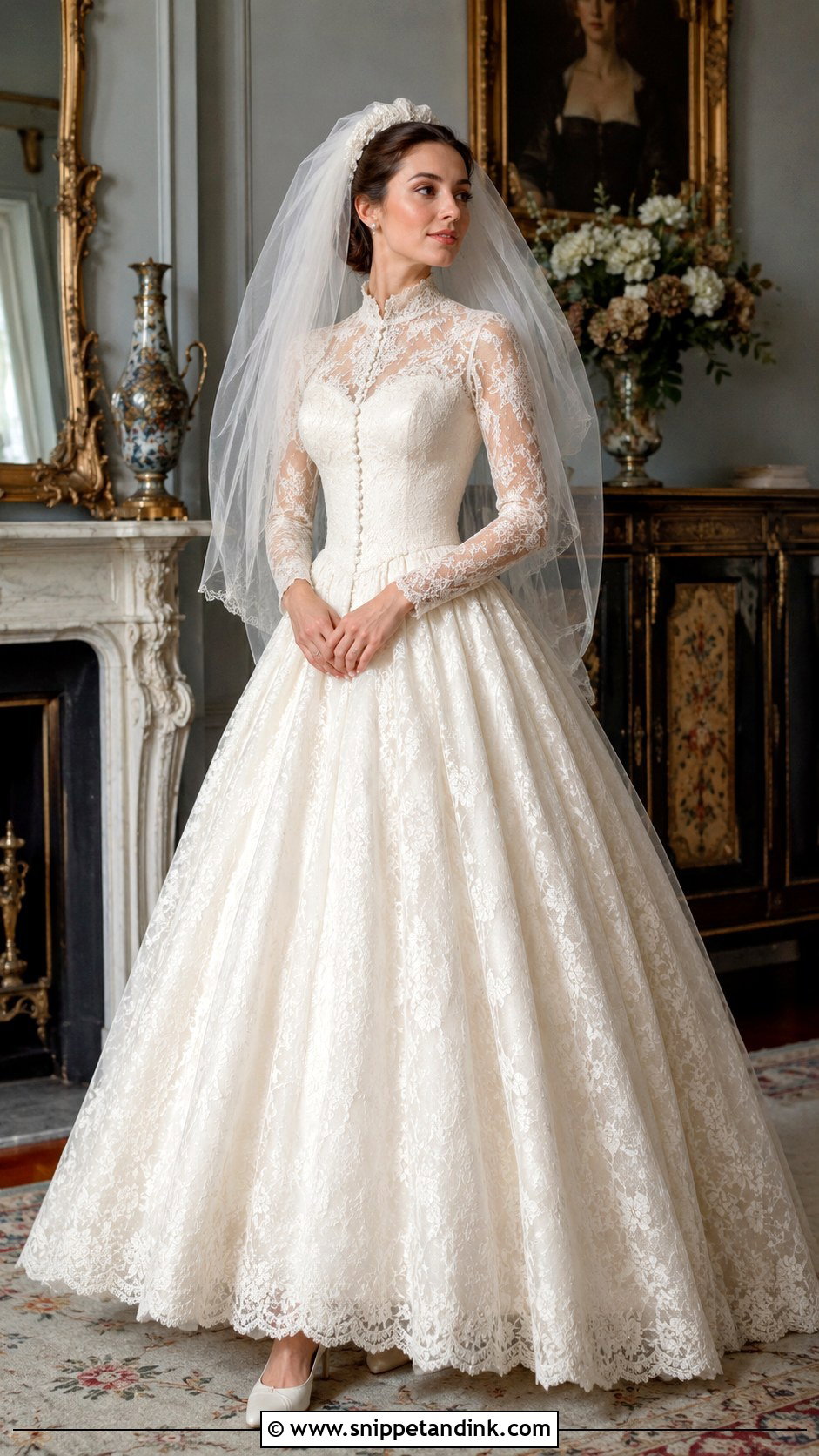 Vintage Ball Gown Wedding Dress - Snippet and Ink - 30 Wedding Ball Gown Ideas