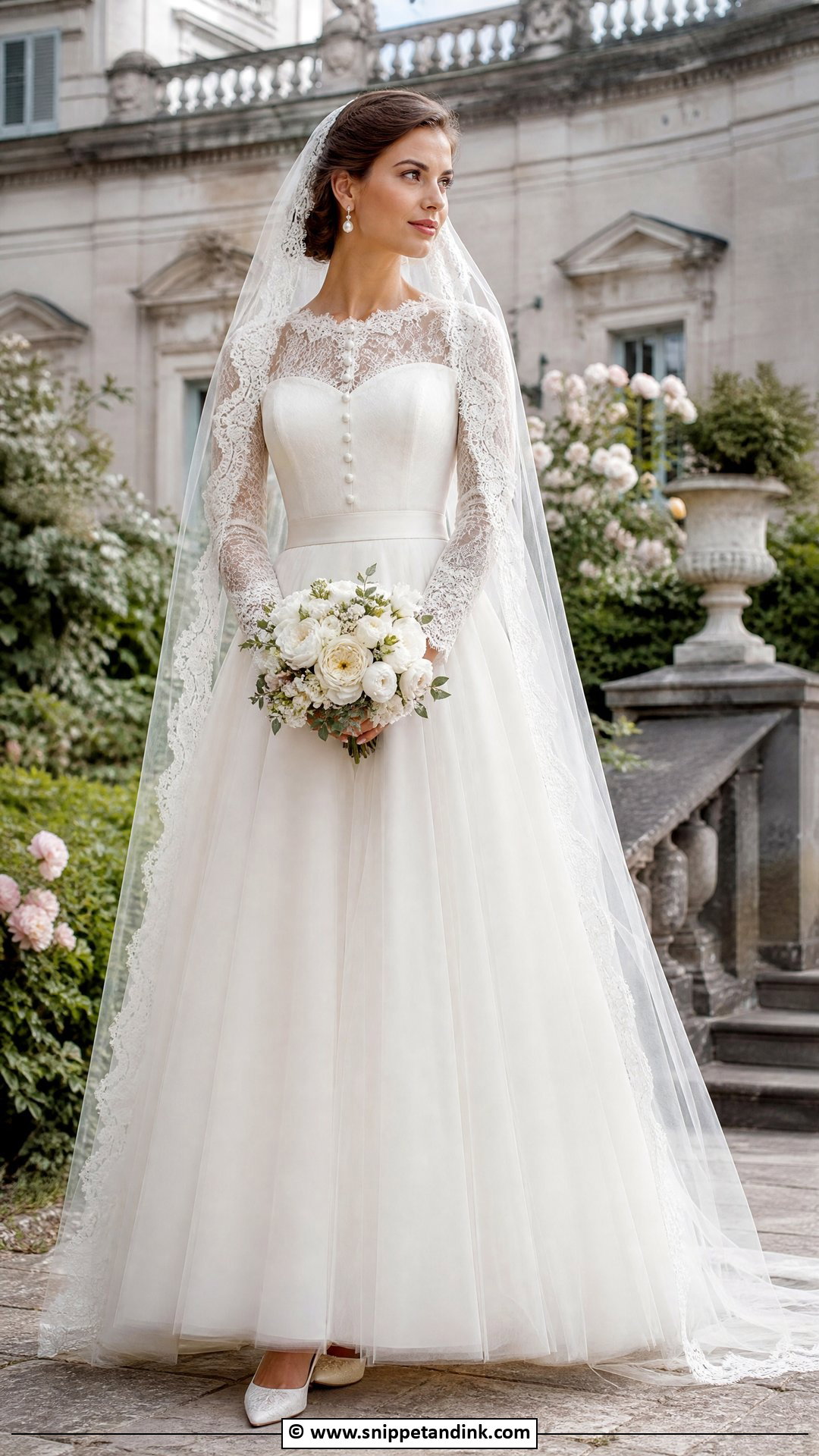 Vintage Basque Waist Wedding Dress - Snippet and Ink - 35 Basque Waist Wedding Dress Ideas