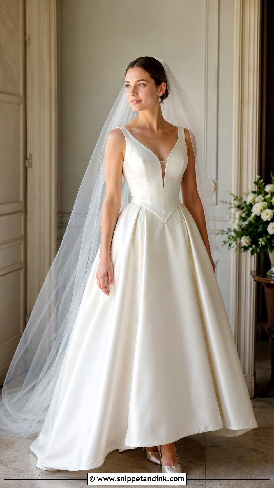 Vintage Basque Waist Wedding Dress - Snippet and Ink - 30 Unique Vintage Wedding Dresses