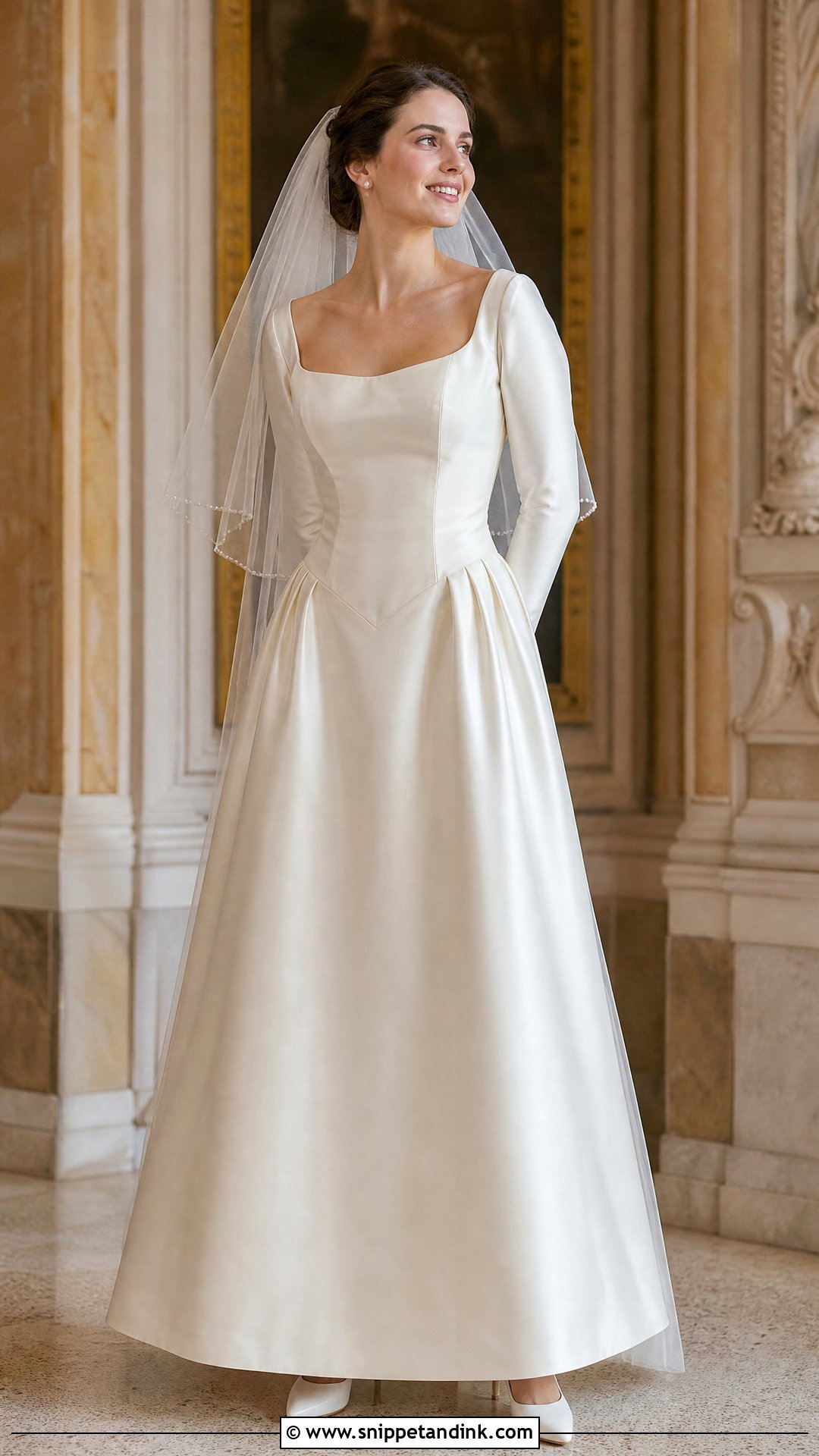 Vintage Basque Waist Wedding Dress - Snippet and Ink - 25 Simple Vintage Wedding Dress Ideas
