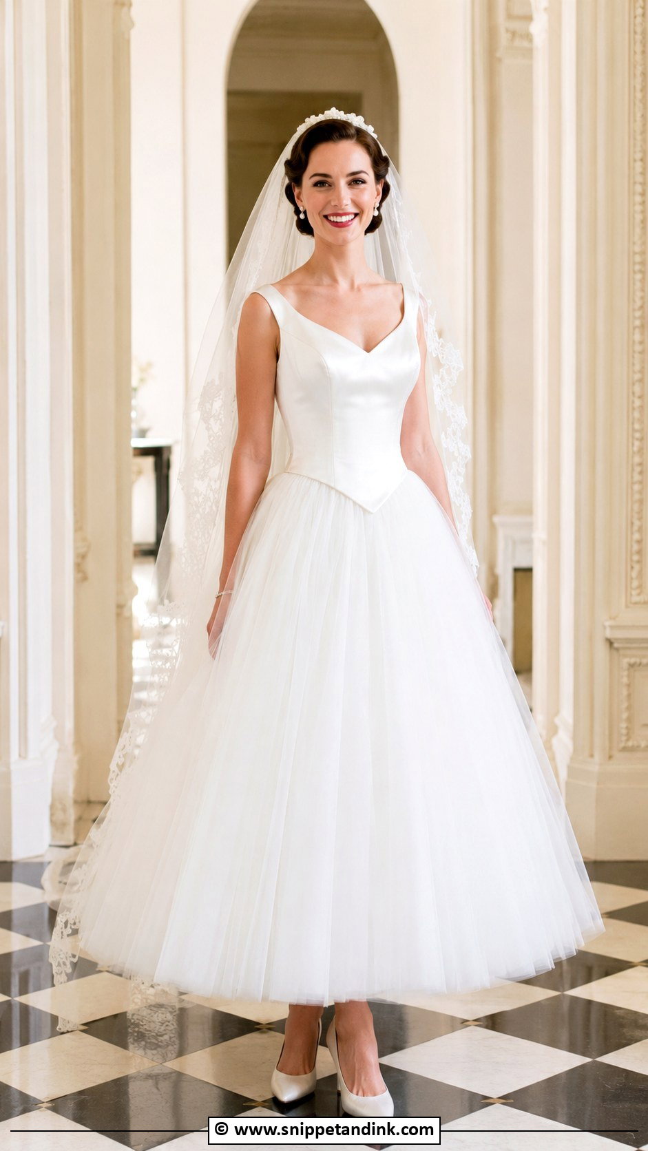 Vintage Basque Waist Wedding Dress - Snippet and Ink - 30 Vintage Wedding Dress Ideas