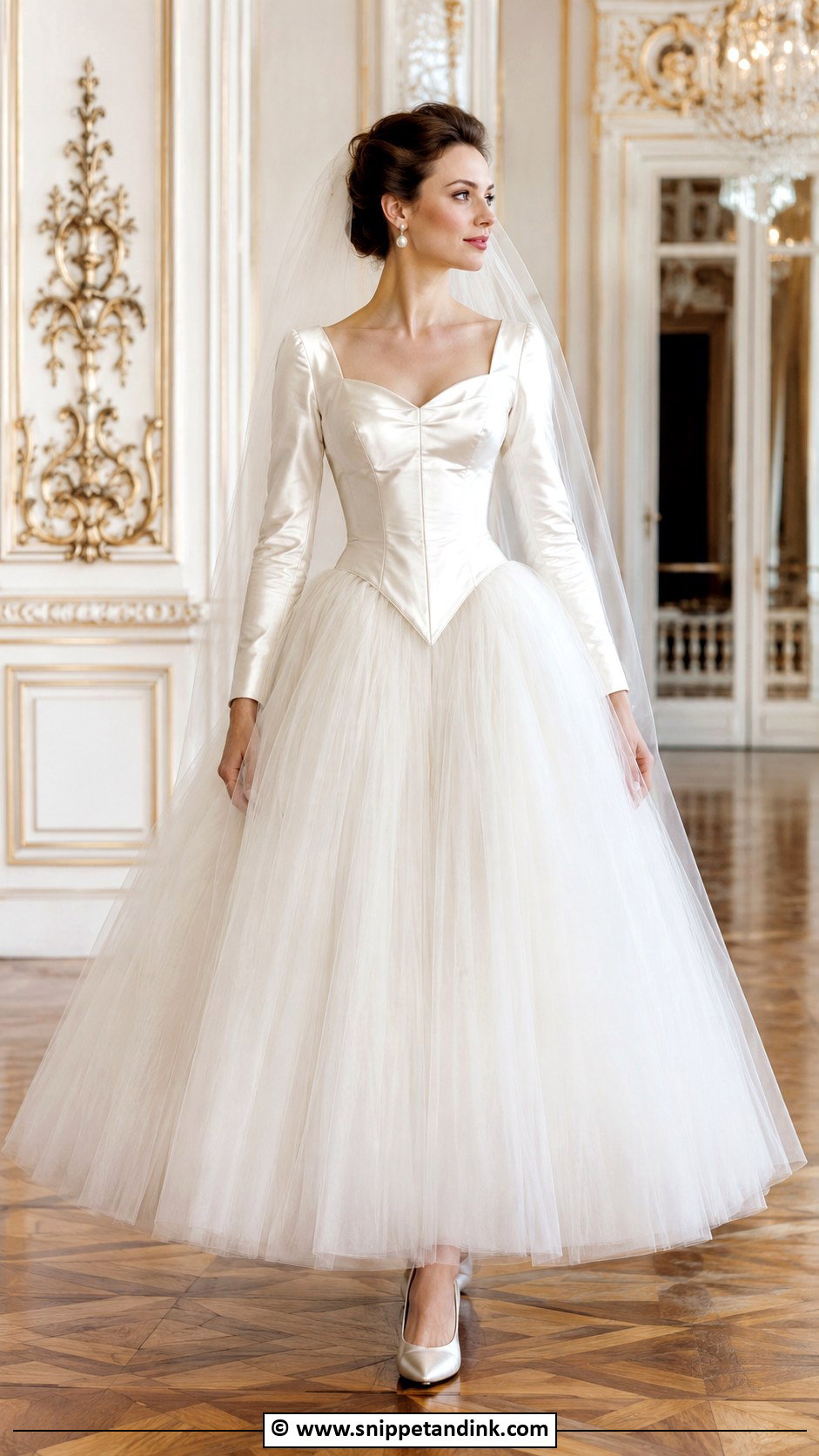 Vintage Basque Waist Wedding Gown - Snippet and Ink - 25 Vintage Wedding Gowns