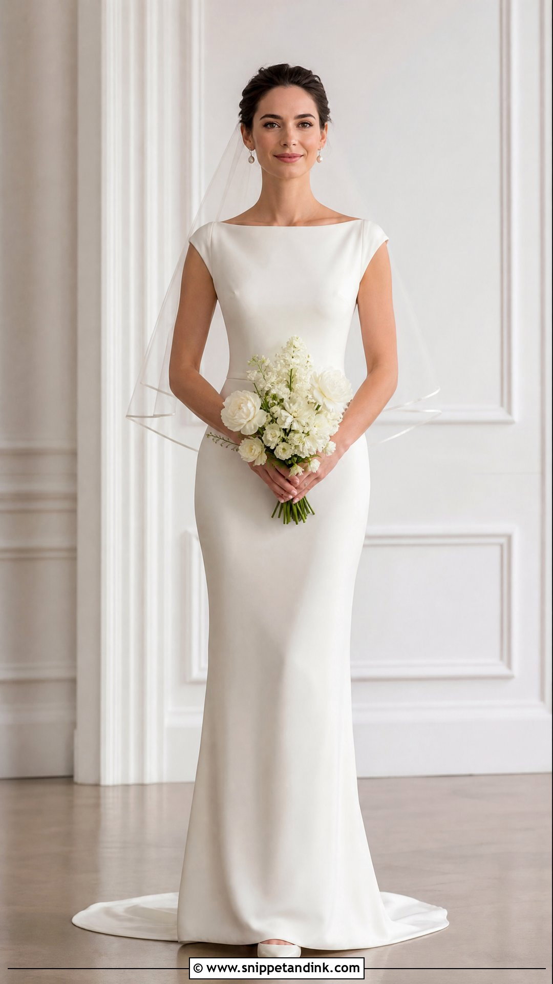 Vintage Bateau Neck Wedding Dress - Snippet and Ink - 25 Simple Vintage Wedding Dress Ideas