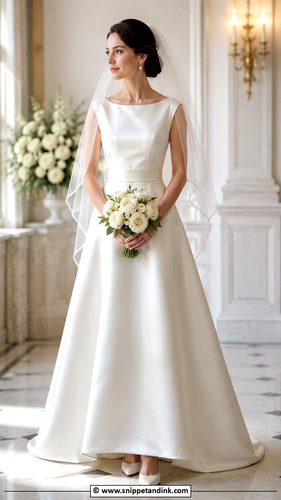Vintage Bateau Neck Wedding Dress - Snippet and Ink - 35 Vintage Wedding Dresses
