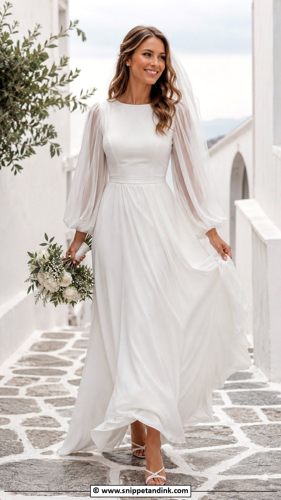 Vintage Bishop Sleeve Wedding Dress - Snippet and Ink - 30 Vintage Wedding Dress Ideas