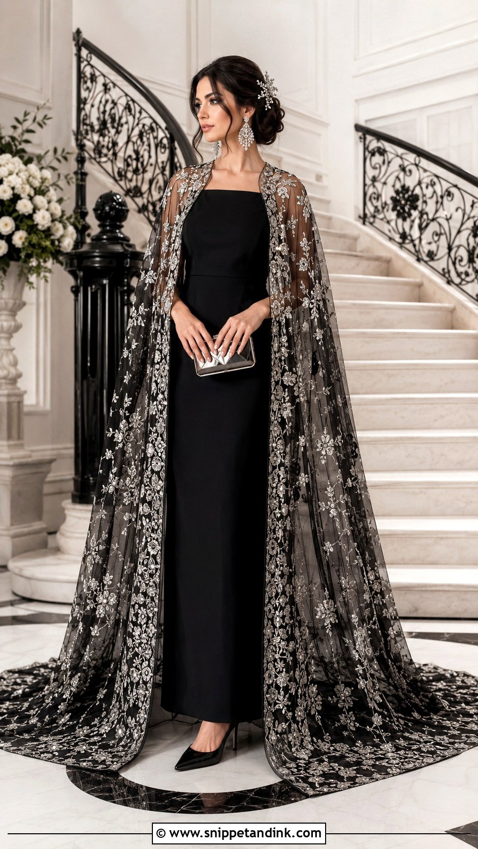 Vintage Black and Silver Wedding Dress - Snippet and Ink - 20 Black and Silver Wedding Dress Ideas