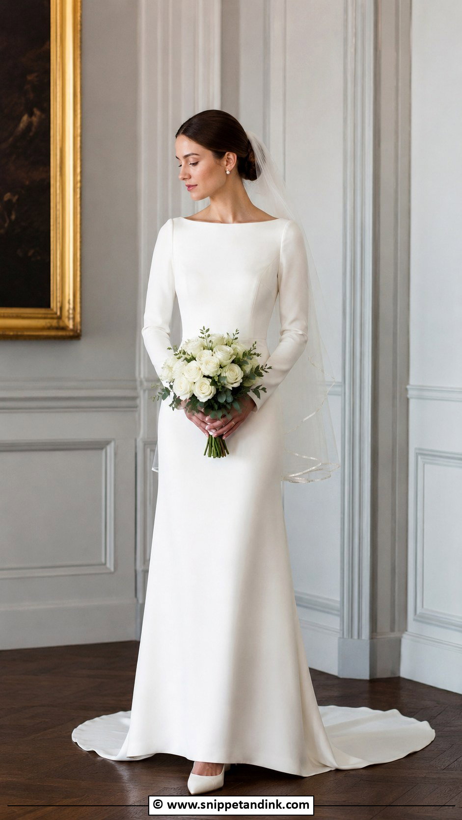 Vintage Boat Neck Wedding Dress - Snippet and Ink - 25 Vintage Style Wedding Dresses
