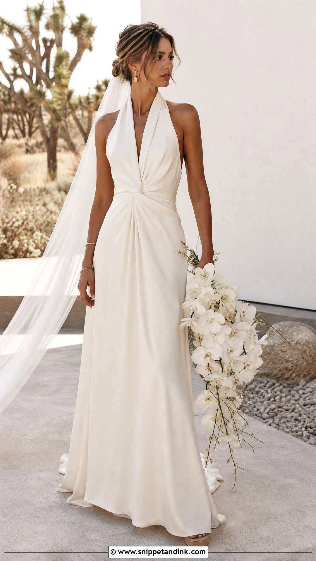 Vintage Bohemian Halter Wedding Dress - Snippet and Ink - 20 Vintage Bohemian Wedding Dress Ideas