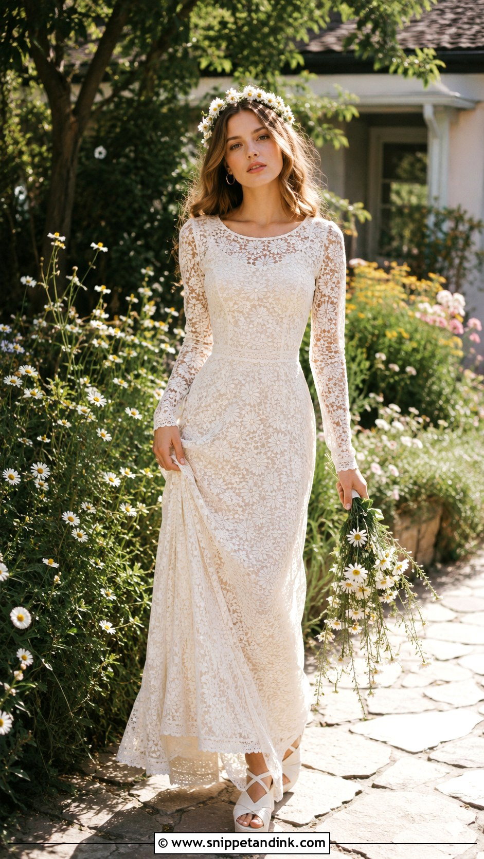 Vintage Bohemian Lace Wedding Dress - Snippet and Ink - 20 Bohemian Lace Wedding Dress Ideas